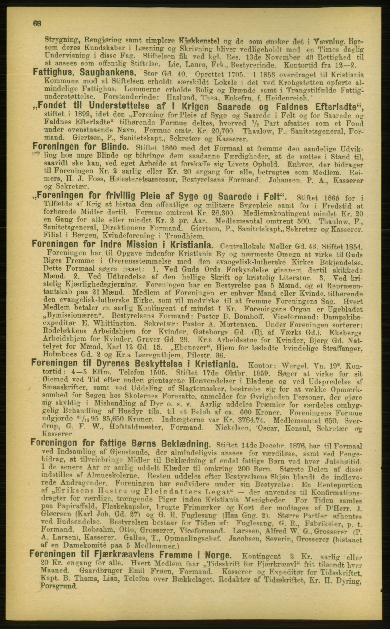 Kristiania/Oslo adressebok, PUBL/-, 1898, p. 68