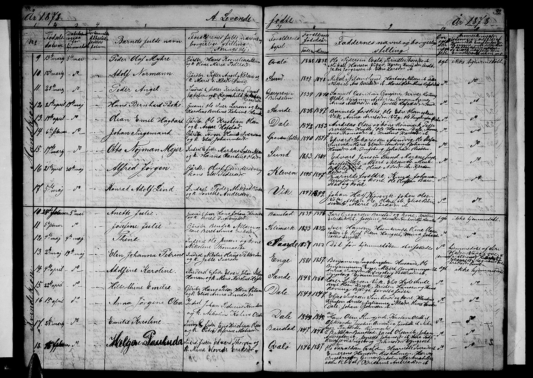 Ministerialprotokoller, klokkerbøker og fødselsregistre - Nordland, SAT/A-1459/812/L0187: Parish register (copy) no. 812C05, 1850-1883, p. 92