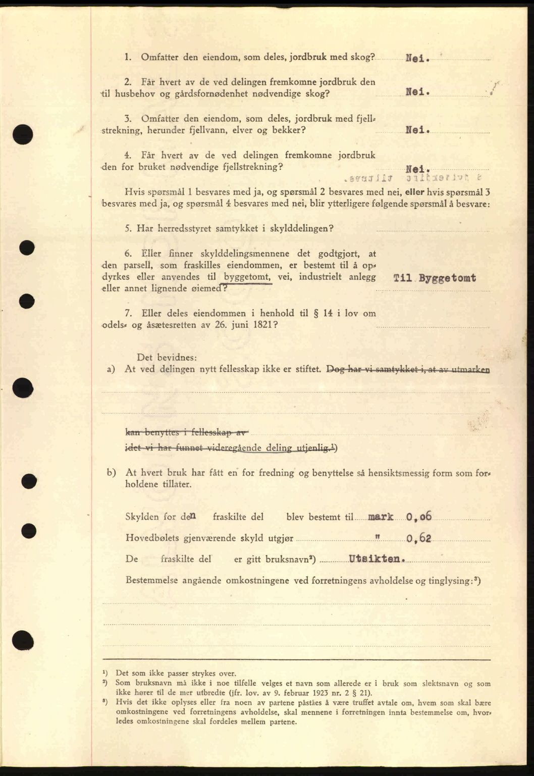 Nordre Sunnmøre sorenskriveri, AV/SAT-A-0006/1/2/2C/2Ca: Mortgage book no. A13, 1942-1942, Diary no: : 943/1942