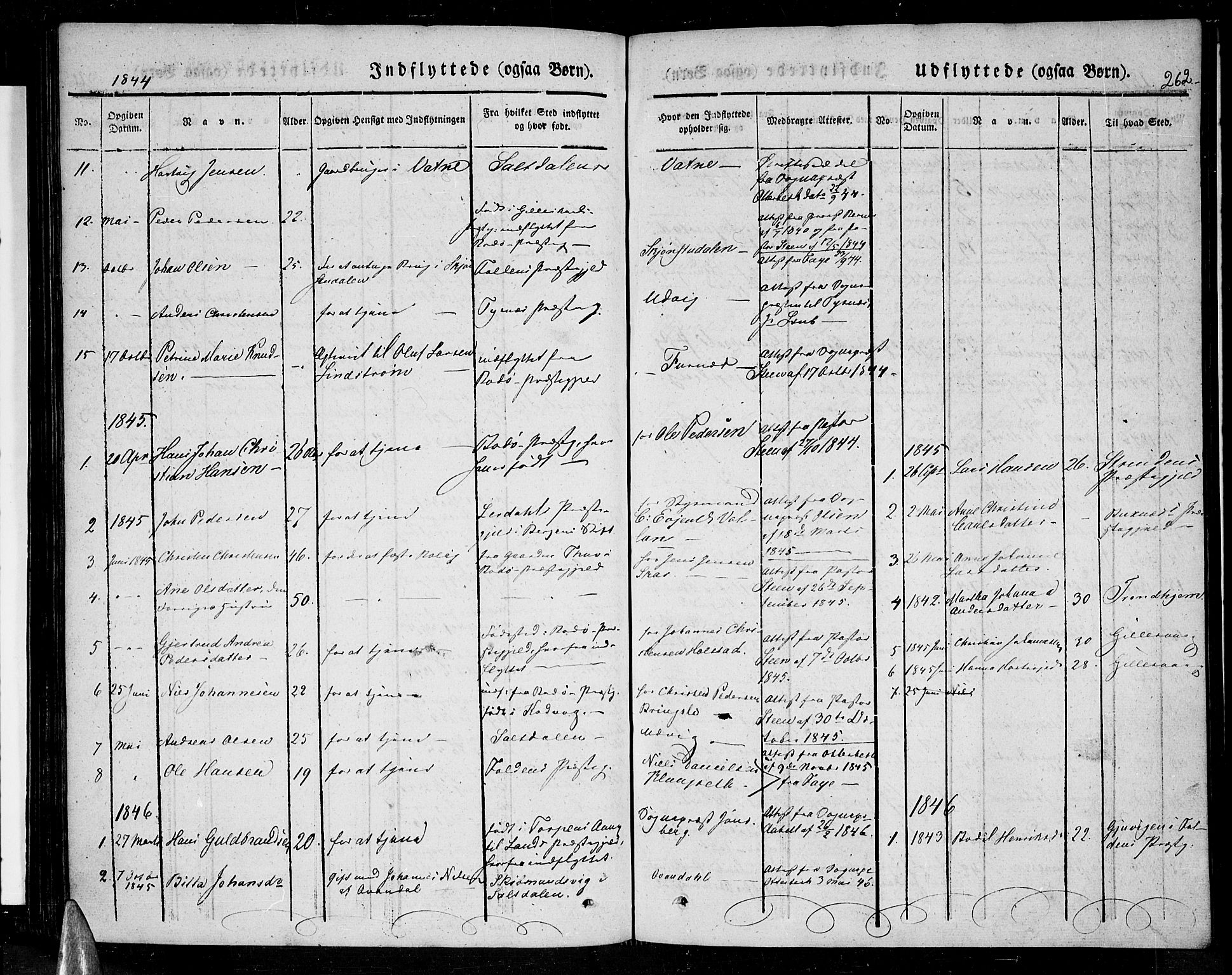 Ministerialprotokoller, klokkerbøker og fødselsregistre - Nordland, AV/SAT-A-1459/852/L0737: Parish register (official) no. 852A07, 1833-1849, p. 262