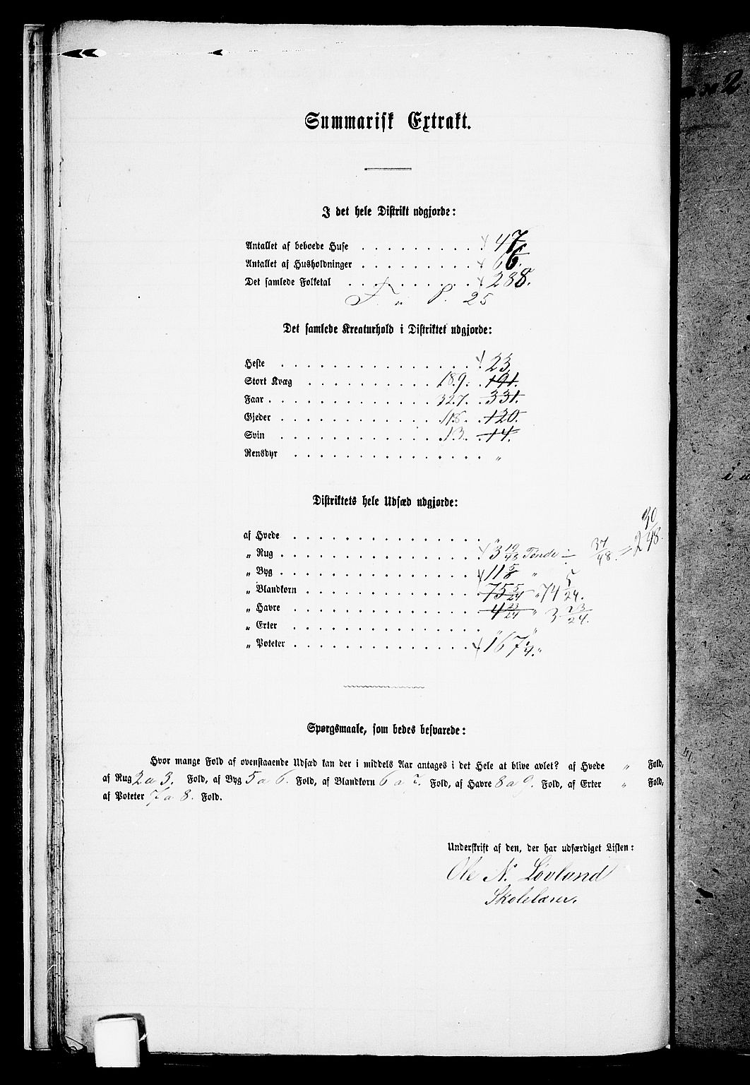 RA, 1865 census for Evje, 1865, p. 20