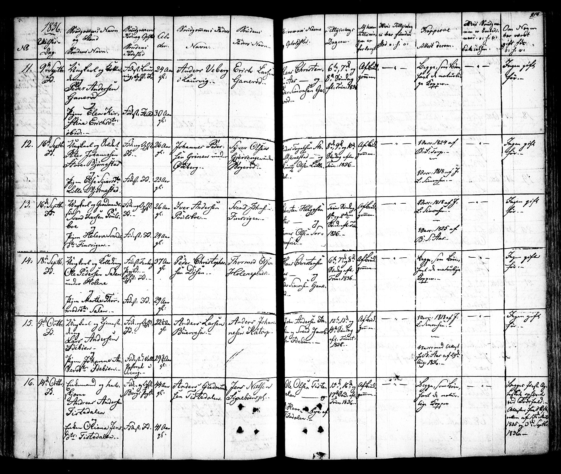 Idd prestekontor Kirkebøker, SAO/A-10911/F/Fc/L0003: Parish register (official) no. III 3, 1832-1847, p. 218