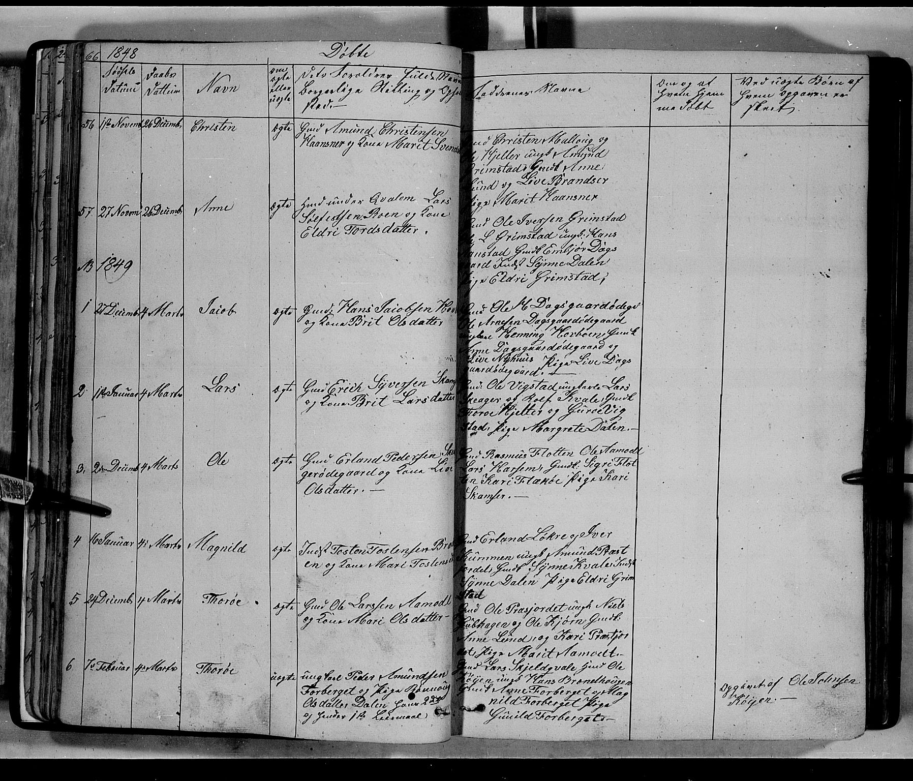 Lom prestekontor, SAH/PREST-070/L/L0004: Parish register (copy) no. 4, 1845-1864, p. 66-67
