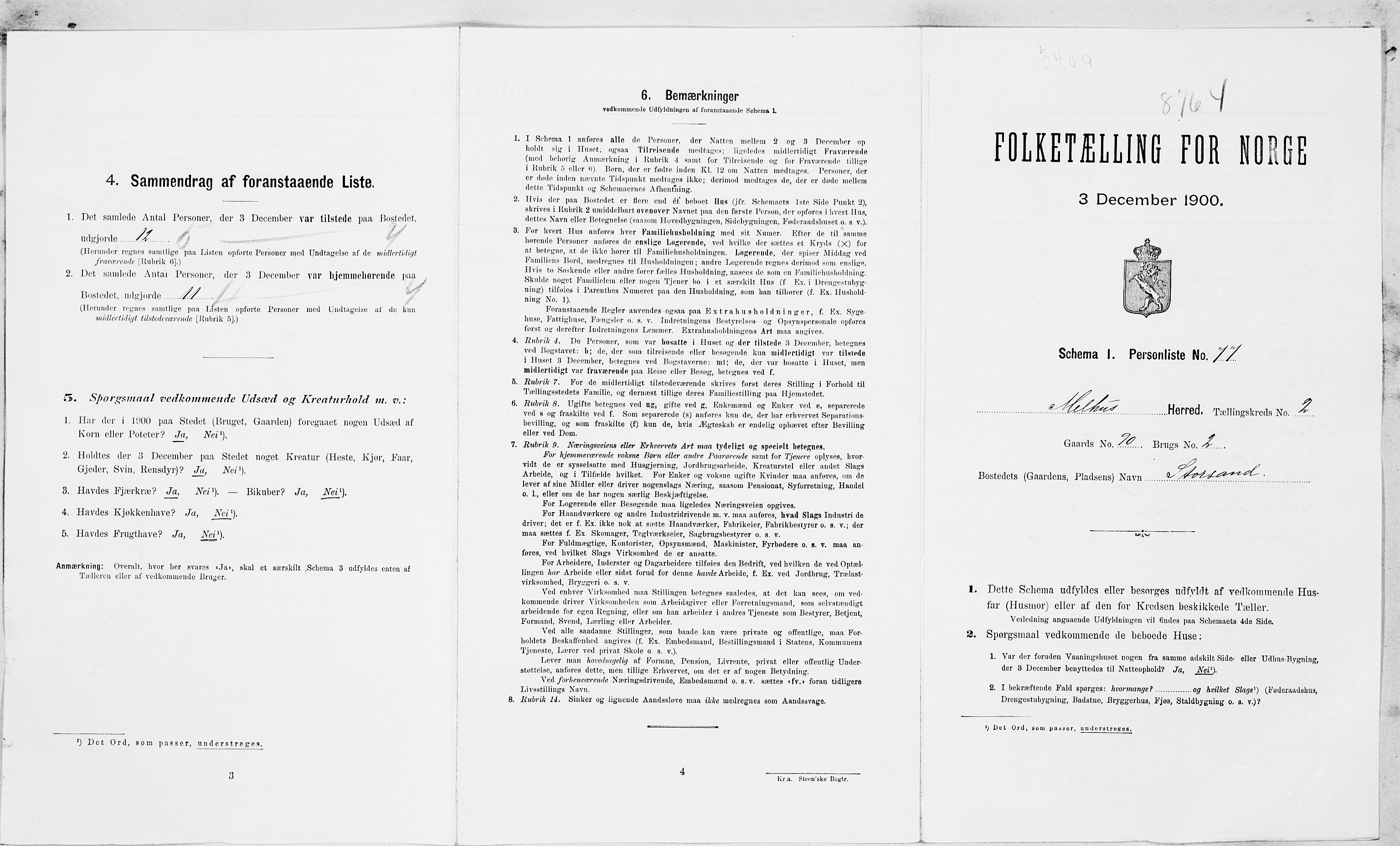 SAT, 1900 census for Melhus, 1900, p. 28