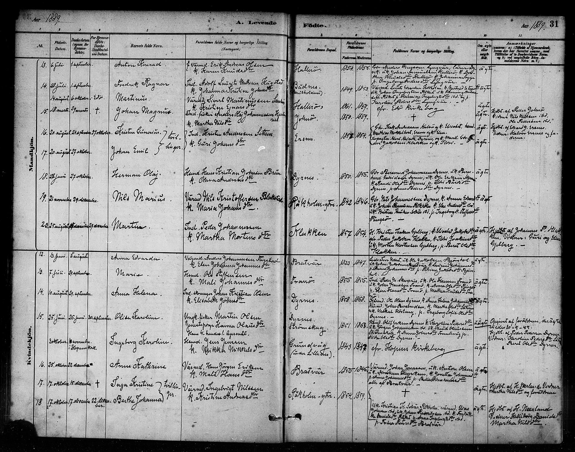 Ministerialprotokoller, klokkerbøker og fødselsregistre - Møre og Romsdal, AV/SAT-A-1454/582/L0947: Parish register (official) no. 582A01, 1880-1900, p. 31