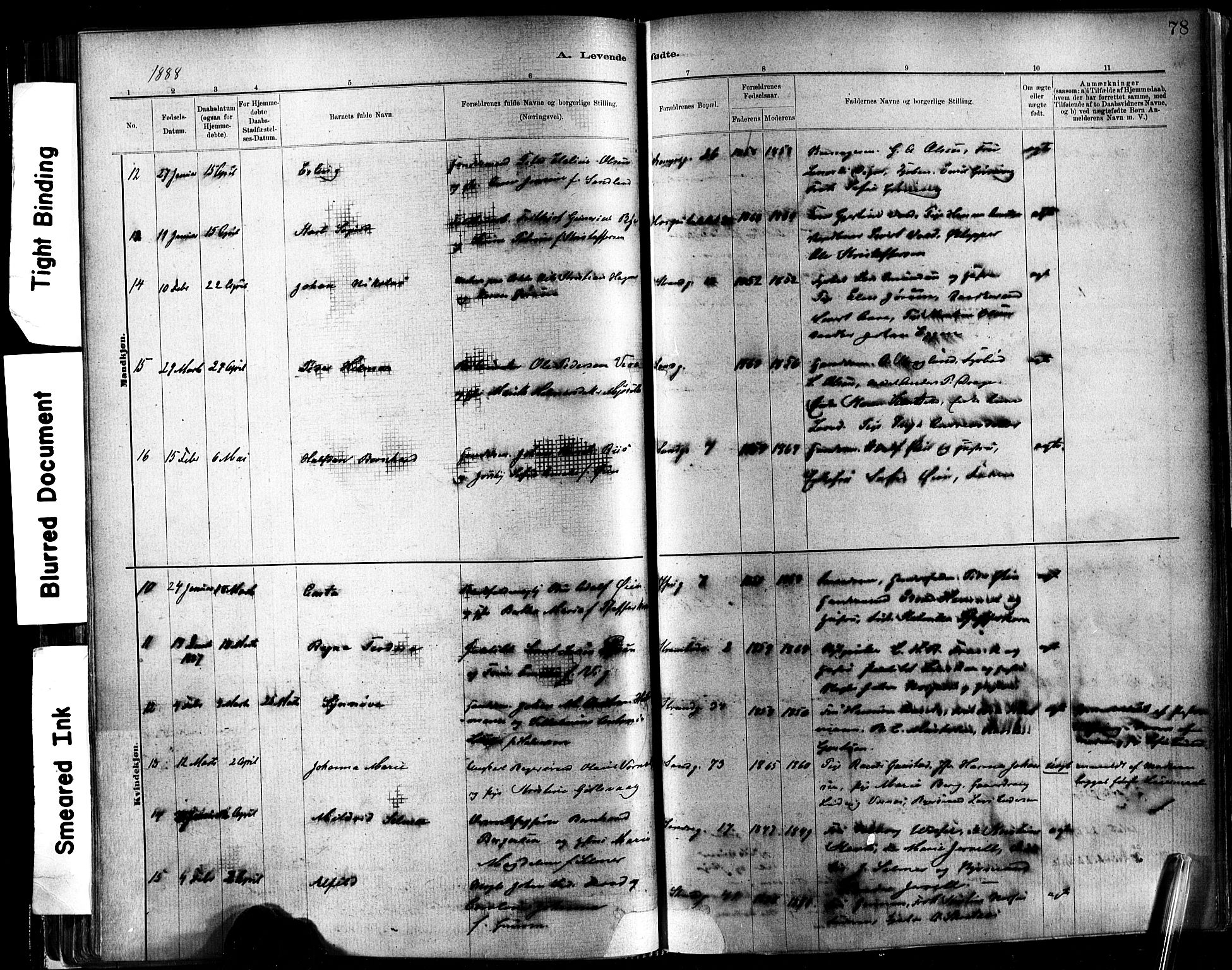 Ministerialprotokoller, klokkerbøker og fødselsregistre - Sør-Trøndelag, SAT/A-1456/602/L0119: Parish register (official) no. 602A17, 1880-1901, p. 78