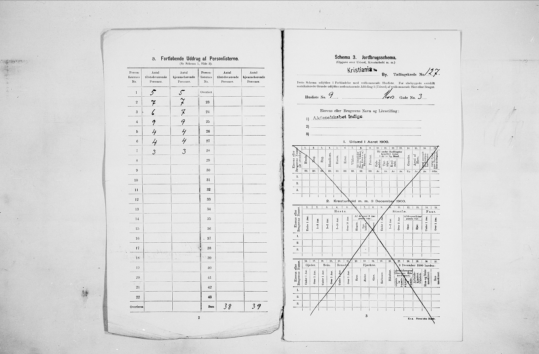 SAO, 1900 census for Kristiania, 1900, p. 49207