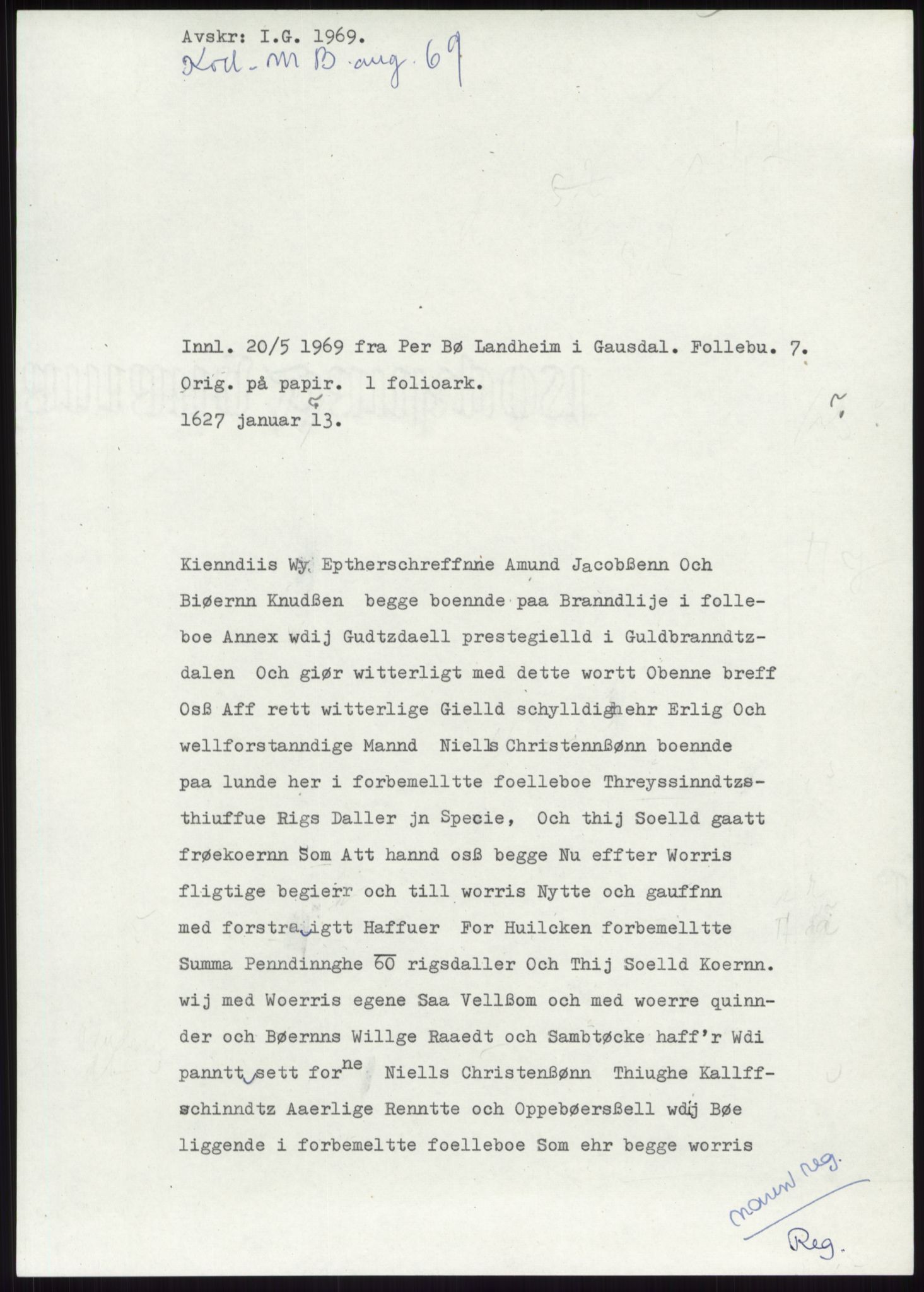 Samlinger til kildeutgivelse, Diplomavskriftsamlingen, AV/RA-EA-4053/H/Ha, p. 3030