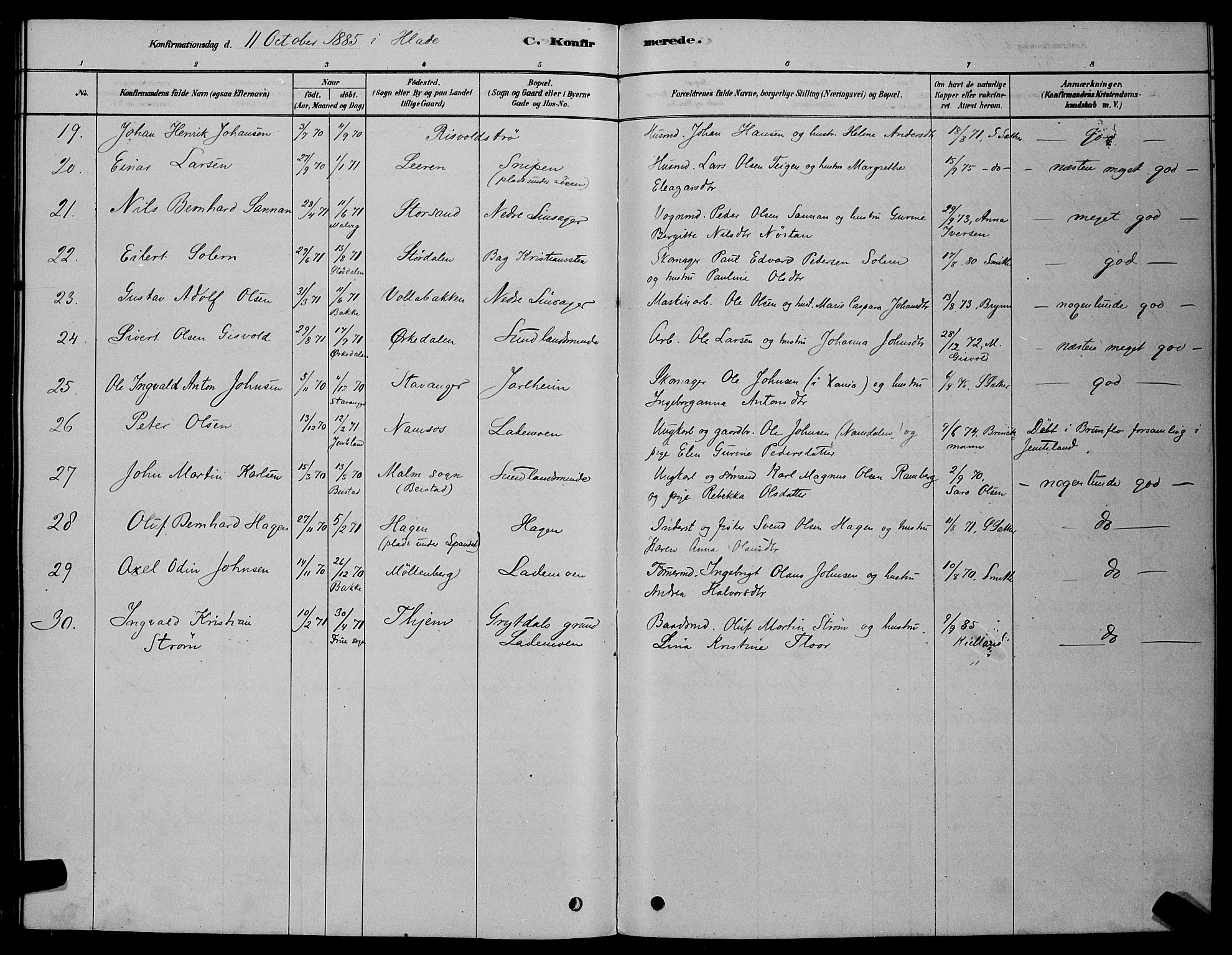 Ministerialprotokoller, klokkerbøker og fødselsregistre - Sør-Trøndelag, AV/SAT-A-1456/606/L0312: Parish register (copy) no. 606C08, 1878-1894