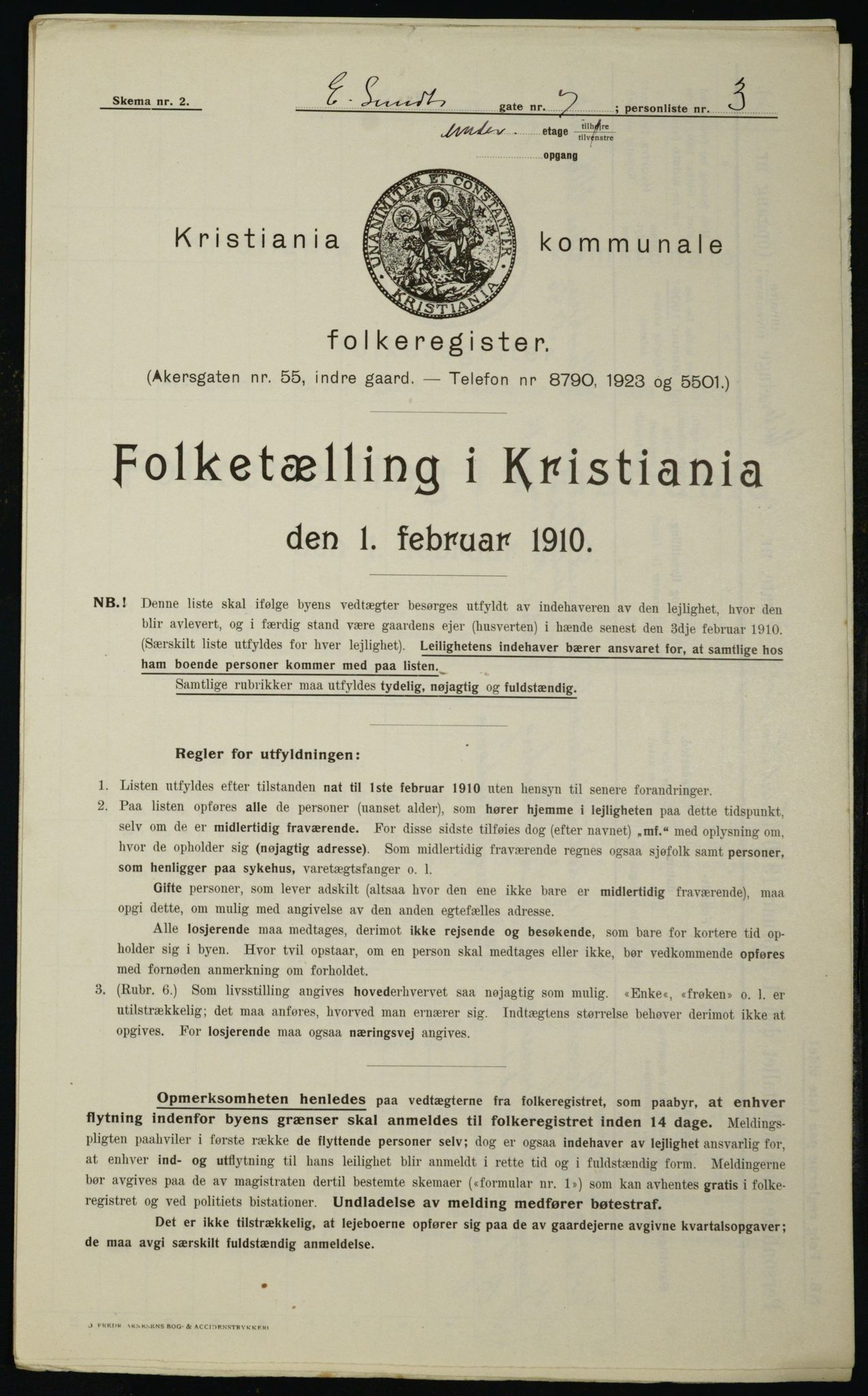 OBA, Municipal Census 1910 for Kristiania, 1910, p. 17834