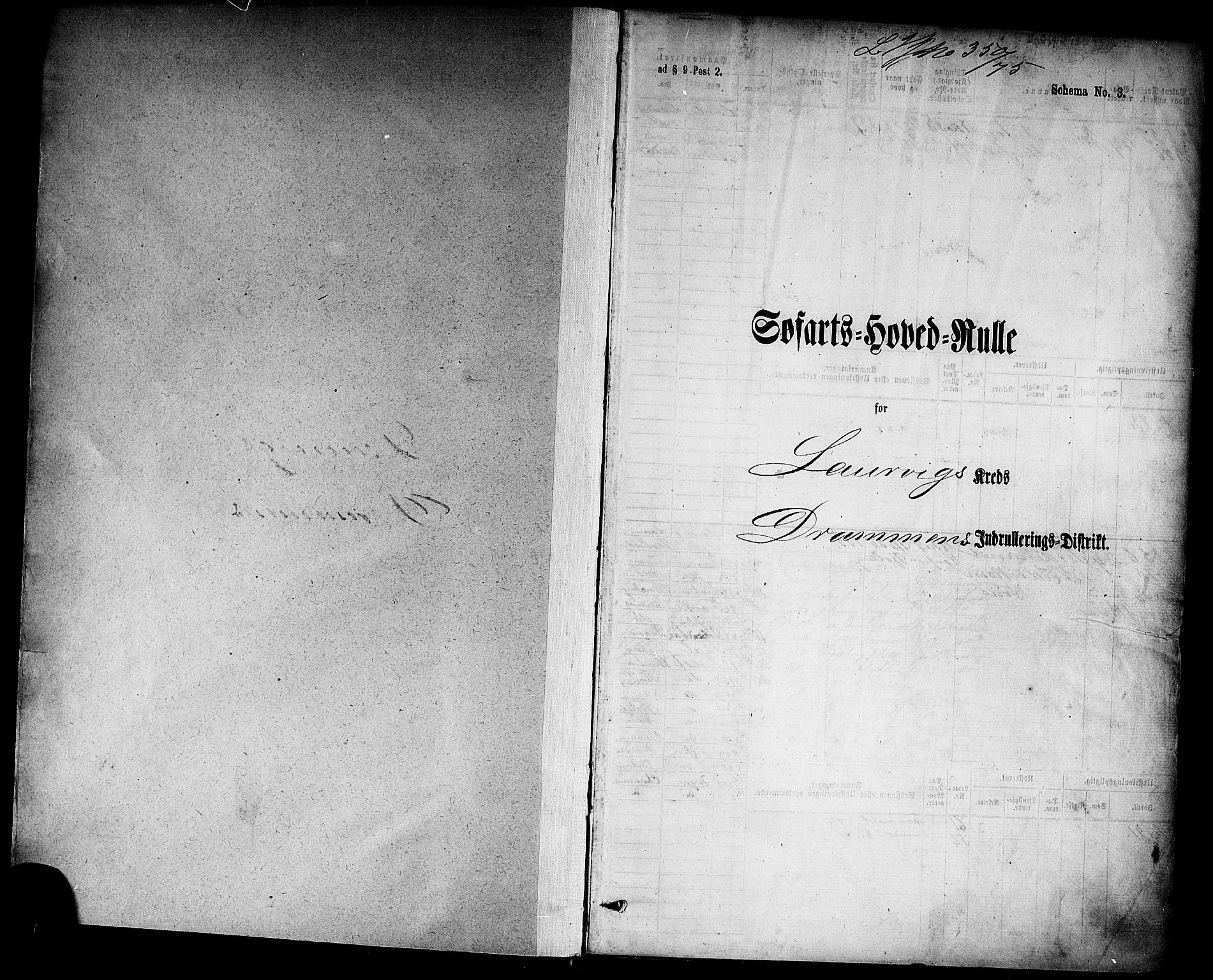 Larvik innrulleringskontor, SAKO/A-787/F/Fc/L0008: Hovedrulle, 1876-1886, p. 3