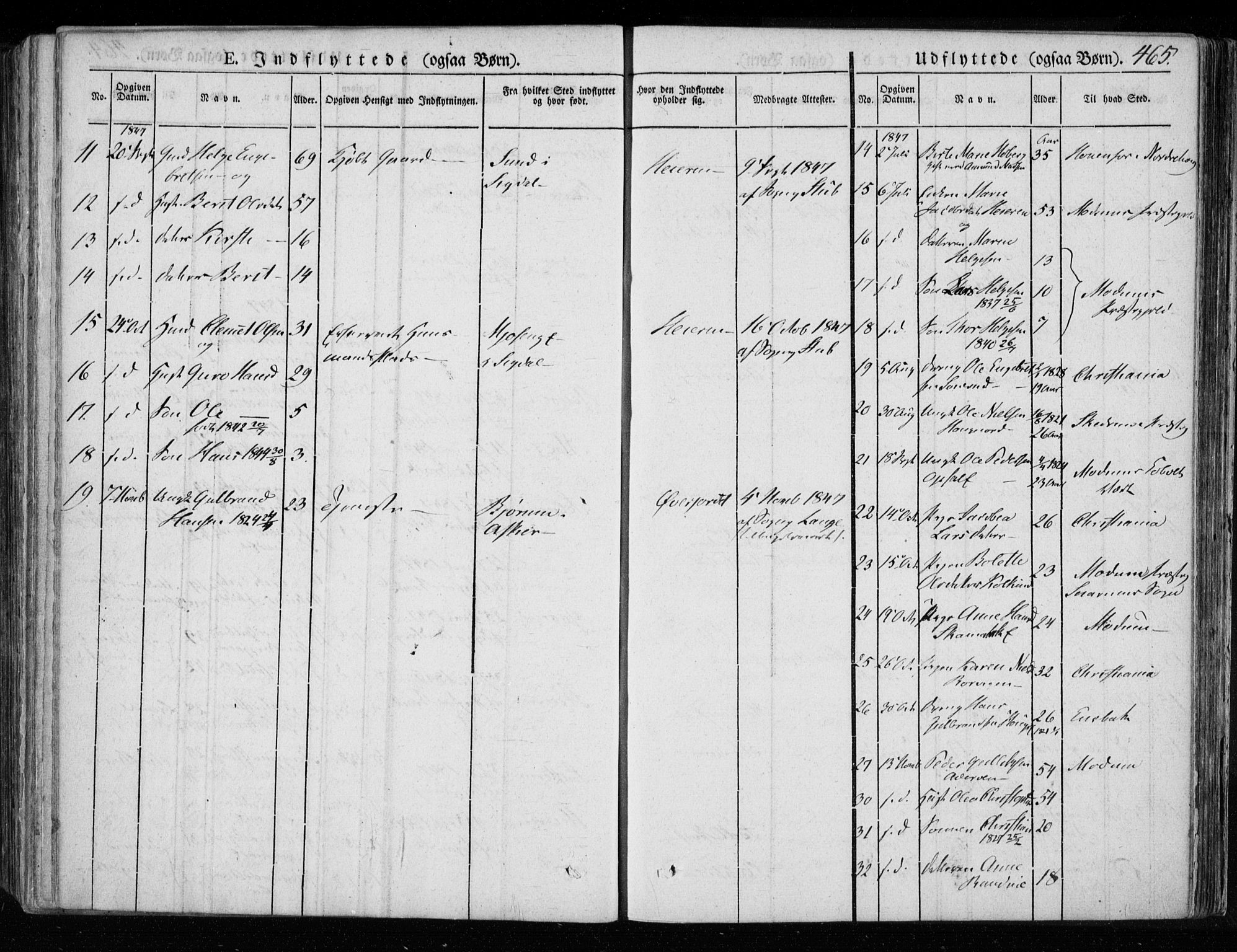 Hole kirkebøker, SAKO/A-228/F/Fa/L0005: Parish register (official) no. I 5, 1833-1851, p. 465