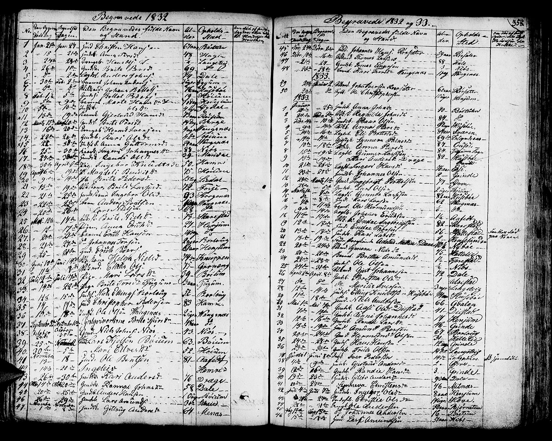 Leikanger sokneprestembete, SAB/A-81001: Parish register (official) no. A 6, 1810-1838, p. 358