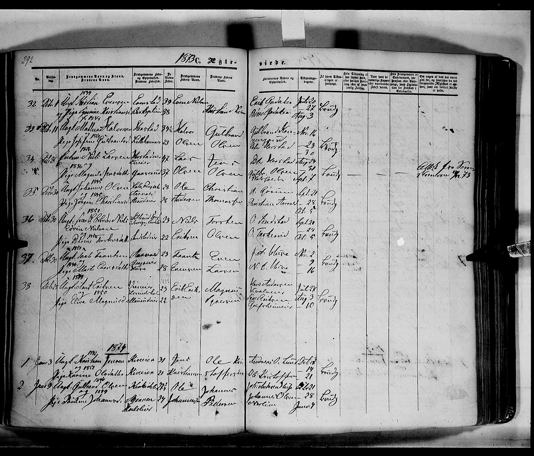 Nes prestekontor, Hedmark, SAH/PREST-020/K/Ka/L0004: Parish register (official) no. 4, 1852-1886, p. 293