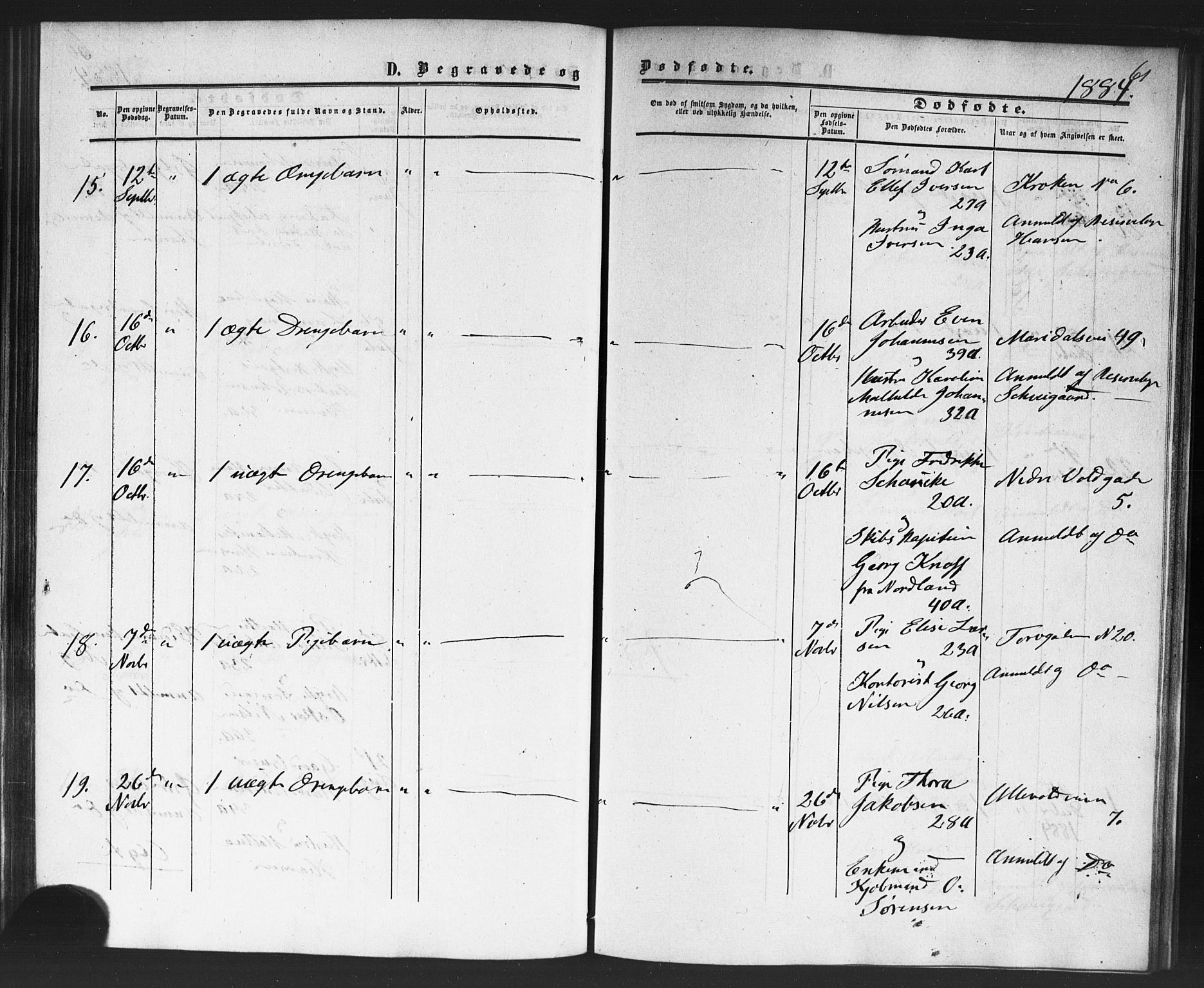 Rikshospitalet prestekontor Kirkebøker, SAO/A-10309b/F/L0005: Parish register (official) no. 5, 1859-1887, p. 61