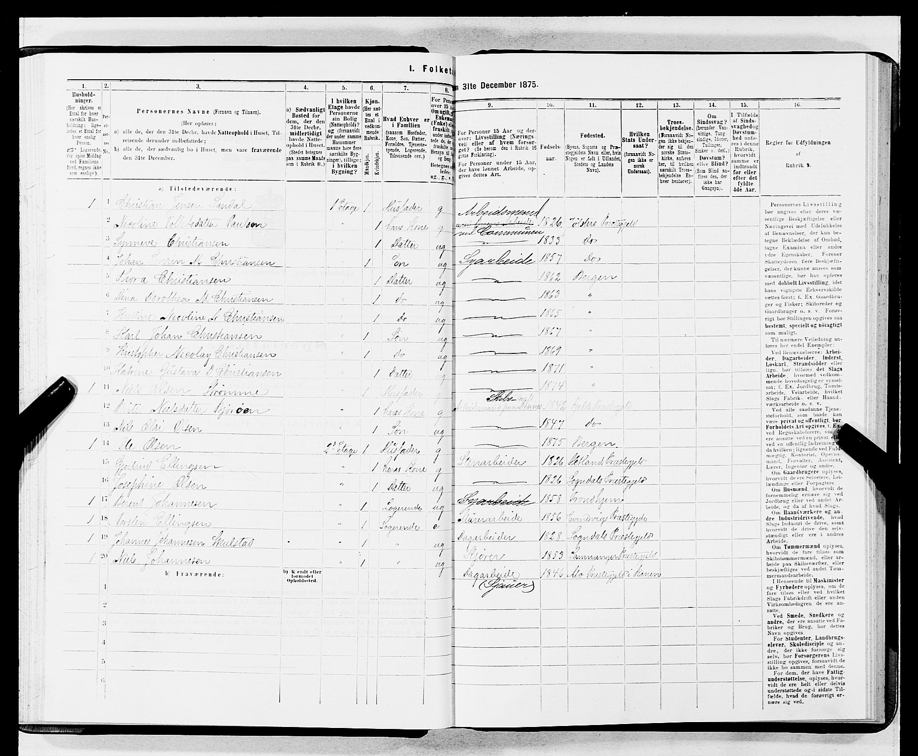 SAB, 1875 census for 1301 Bergen, 1875, p. 4180