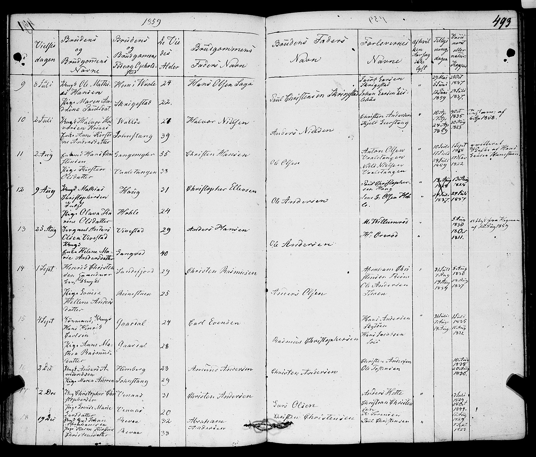 Ramnes kirkebøker, AV/SAKO-A-314/F/Fa/L0005: Parish register (official) no. I 5, 1841-1861, p. 492-493