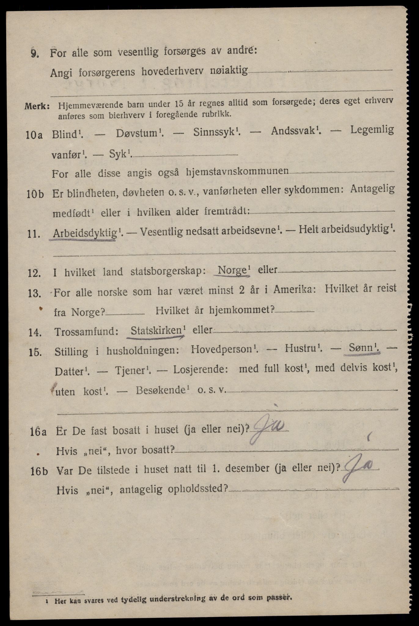 SAST, 1920 census for Varhaug, 1920, p. 3612