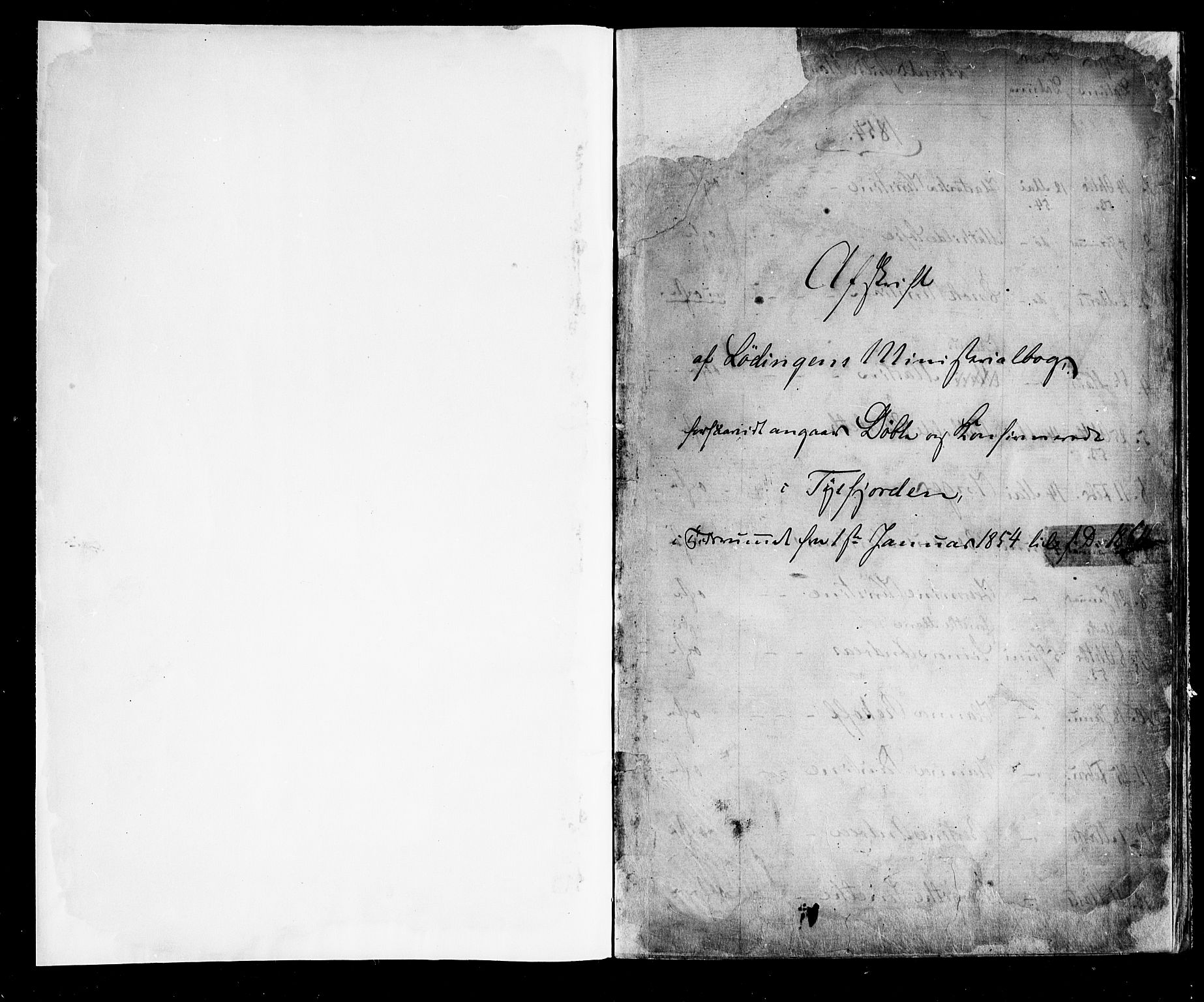 Ministerialprotokoller, klokkerbøker og fødselsregistre - Nordland, SAT/A-1459/861/L0866: Parish register (official) no. 861A01, 1854-1864