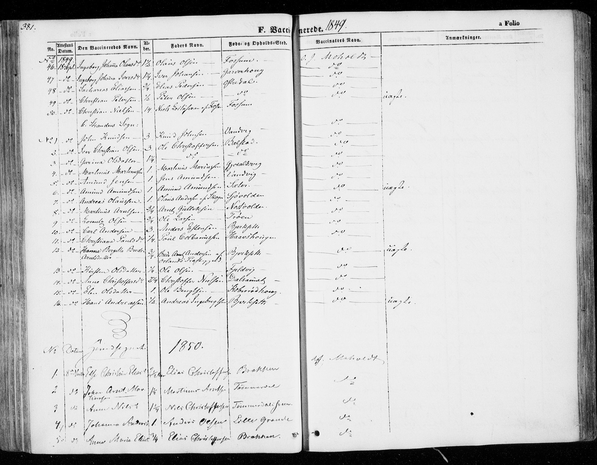 Ministerialprotokoller, klokkerbøker og fødselsregistre - Nord-Trøndelag, AV/SAT-A-1458/701/L0007: Parish register (official) no. 701A07 /1, 1842-1854, p. 381