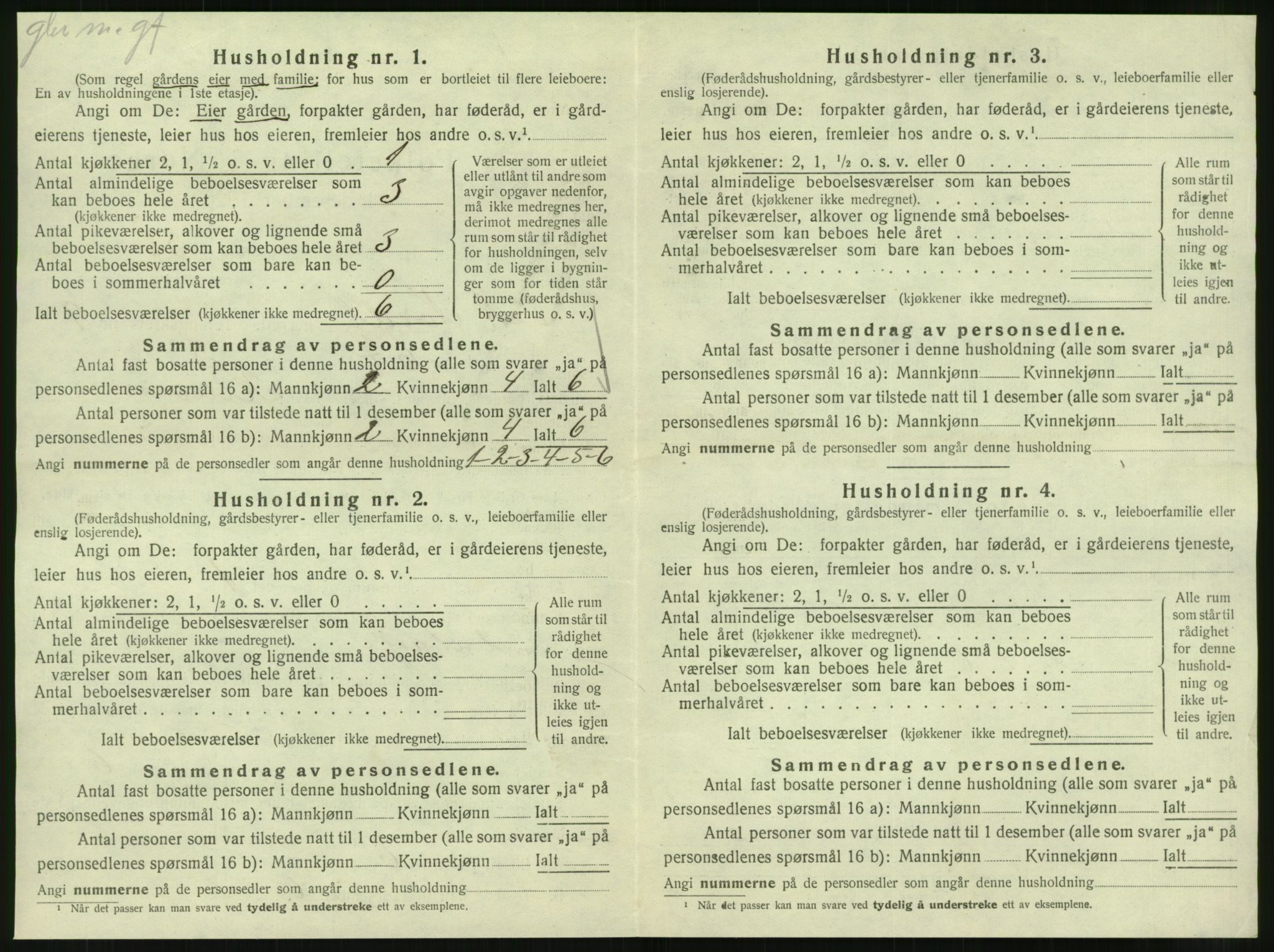 SAT, 1920 census for Vik, 1920, p. 934