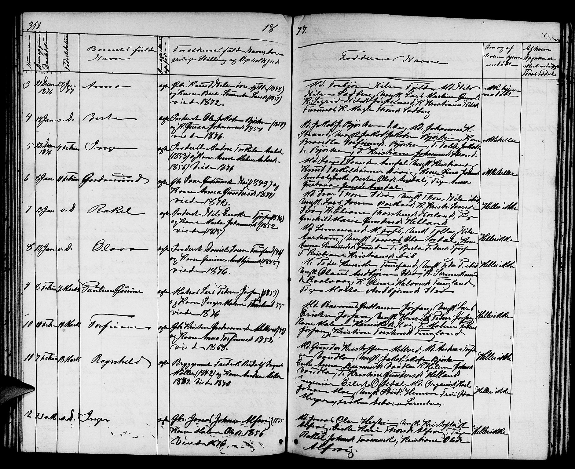 Strand sokneprestkontor, AV/SAST-A-101828/H/Ha/Hab/L0003: Parish register (copy) no. B 3, 1855-1881, p. 358