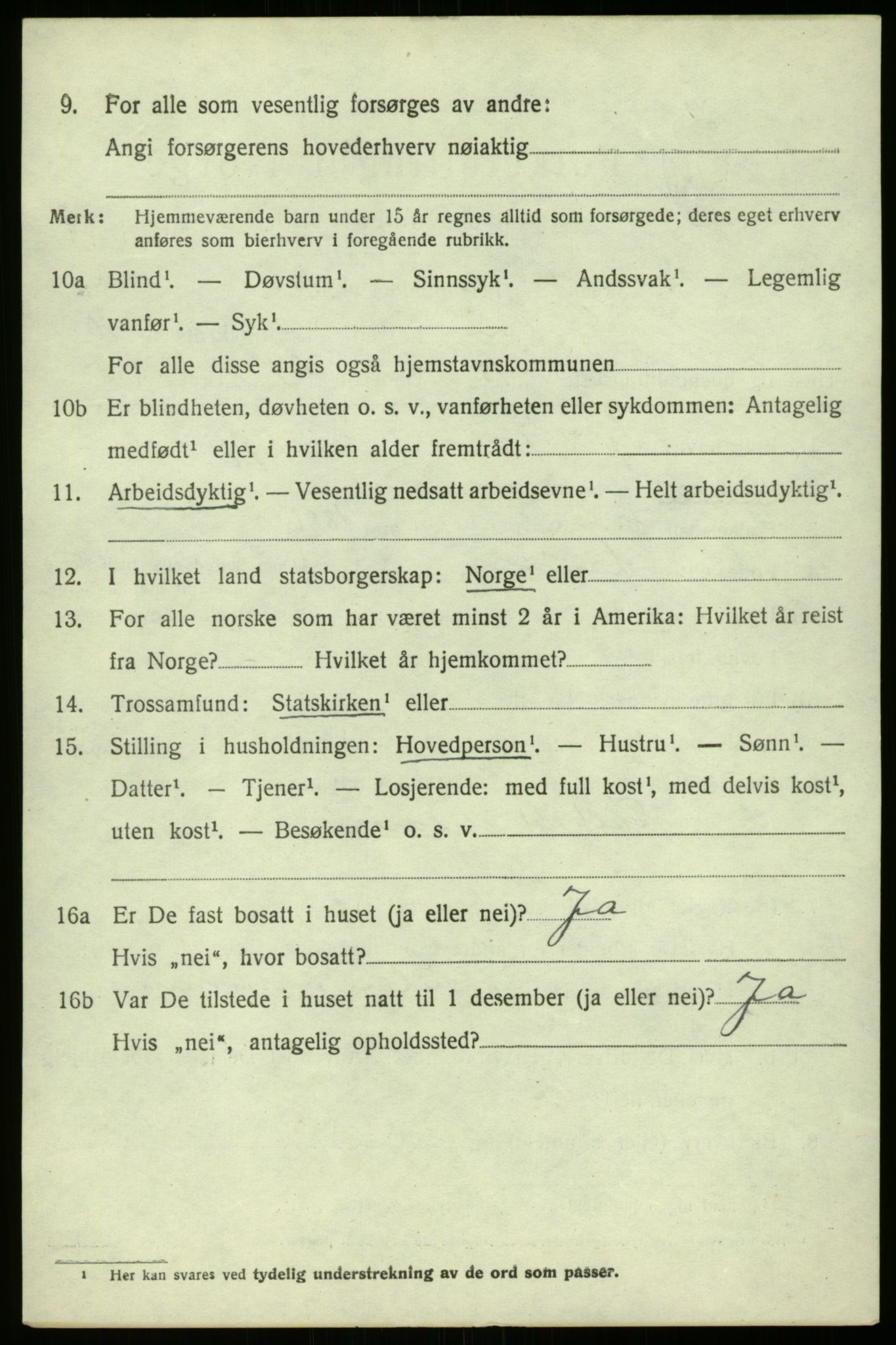 SAB, 1920 census for Gulen, 1920, p. 4782