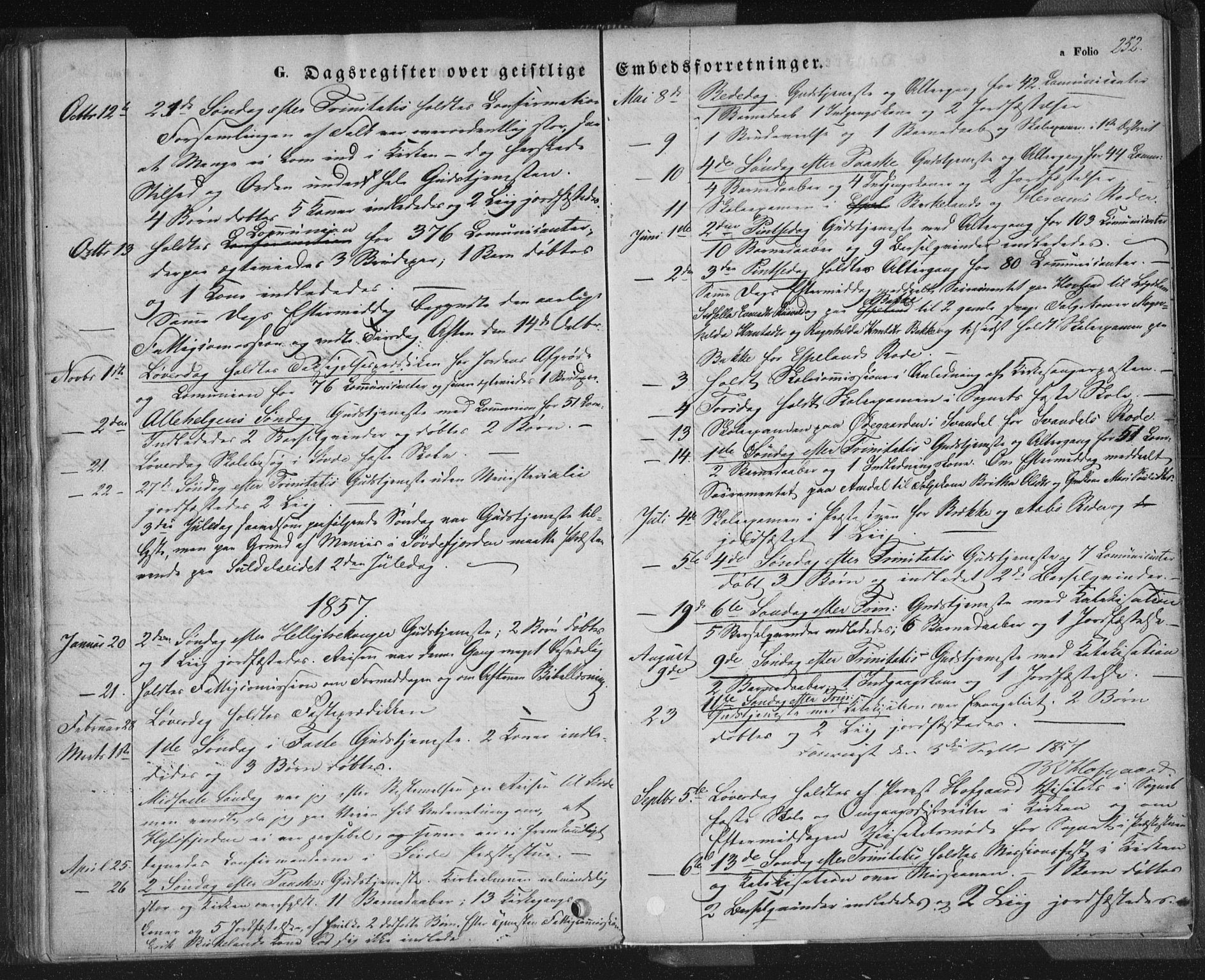 Sand sokneprestkontor, AV/SAST-A-101848/01/III/L0002: Parish register (official) no. A 2, 1838-1859, p. 252