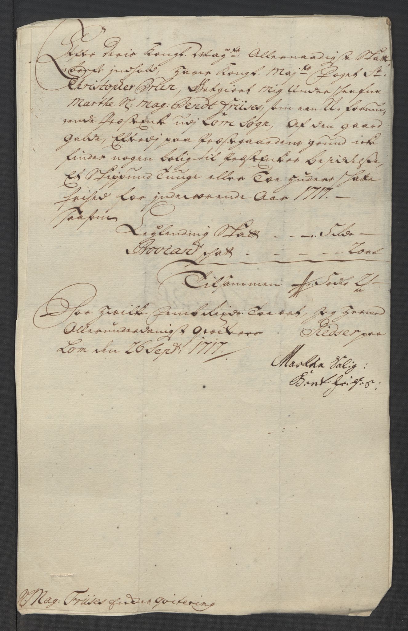 Rentekammeret inntil 1814, Reviderte regnskaper, Fogderegnskap, RA/EA-4092/R17/L1187: Fogderegnskap Gudbrandsdal, 1717, p. 169