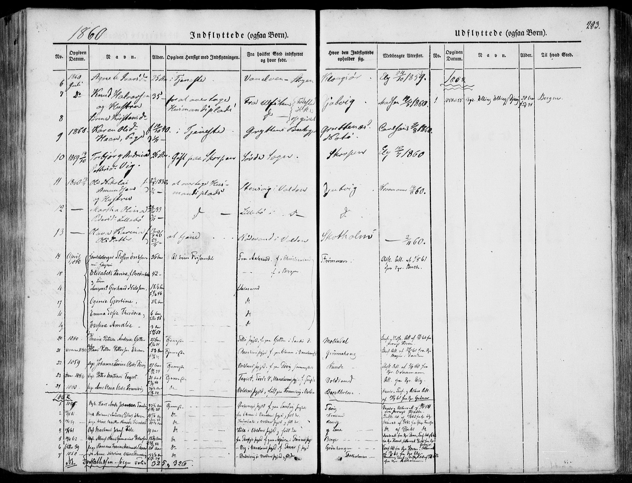 Ministerialprotokoller, klokkerbøker og fødselsregistre - Møre og Romsdal, AV/SAT-A-1454/507/L0070: Parish register (official) no. 507A05, 1842-1873, p. 283