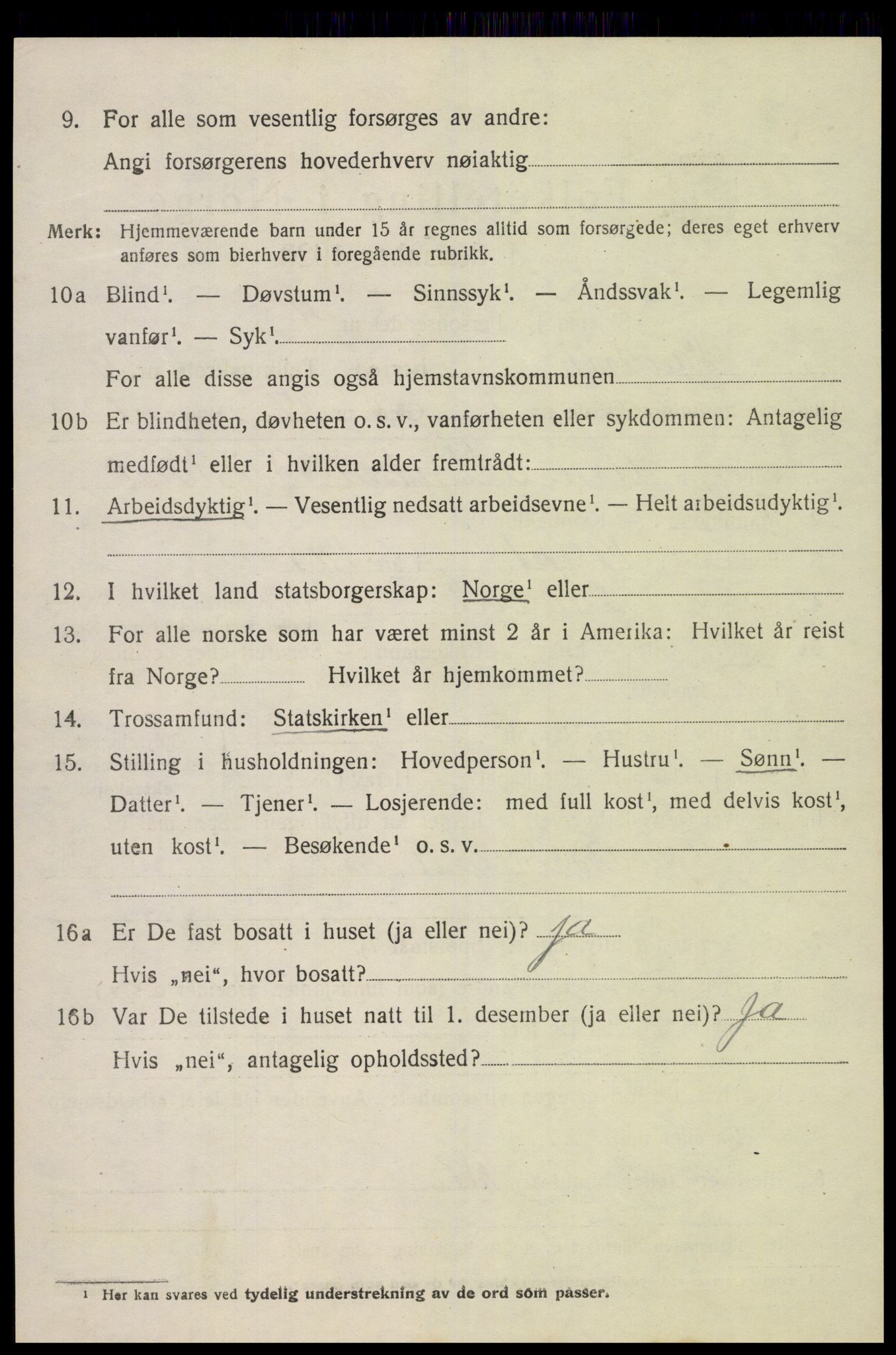 SAK, 1920 census for Landvik, 1920, p. 3667