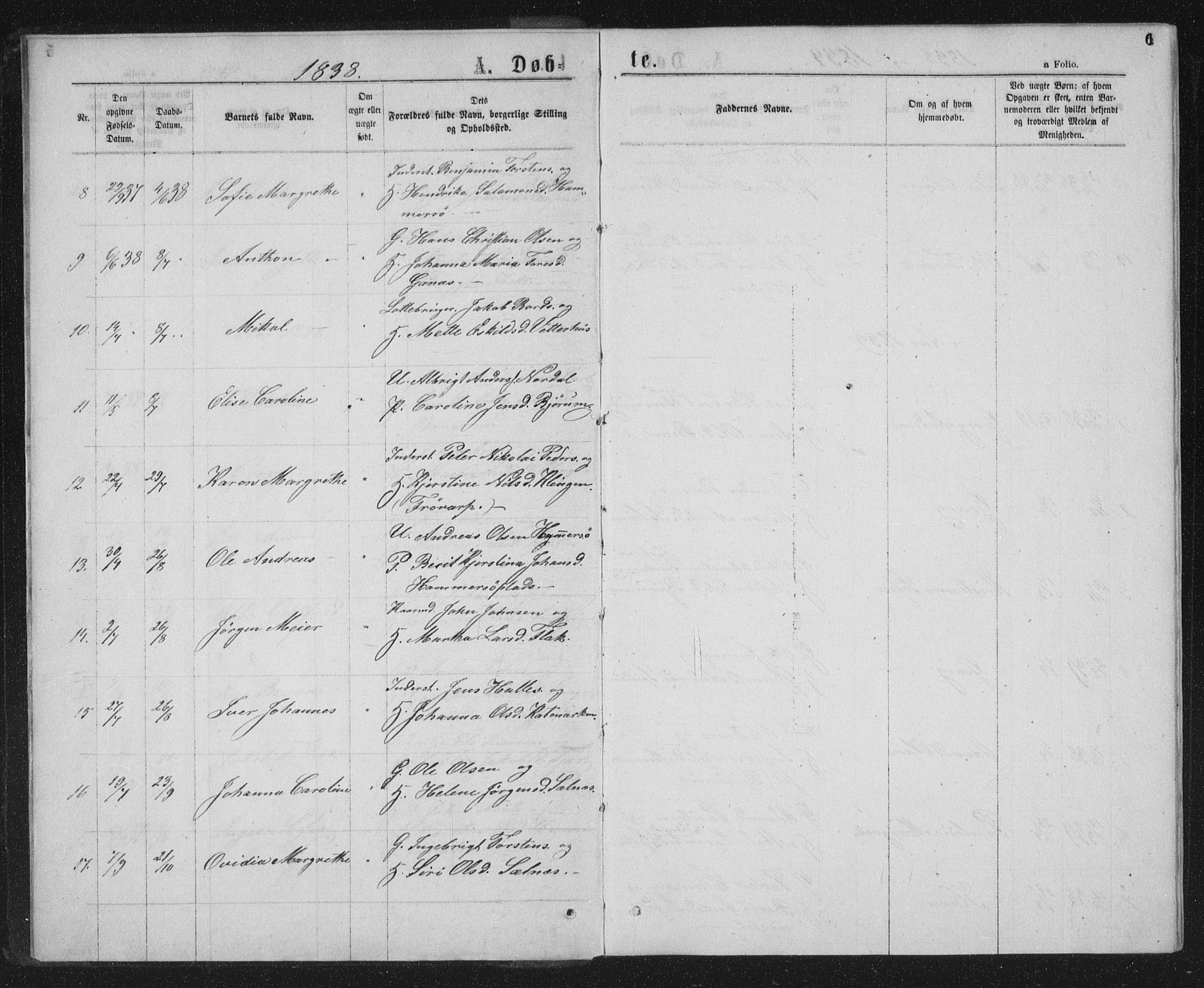 Ministerialprotokoller, klokkerbøker og fødselsregistre - Nord-Trøndelag, AV/SAT-A-1458/768/L0566: Parish register (official) no. 768A01, 1836-1865, p. 6