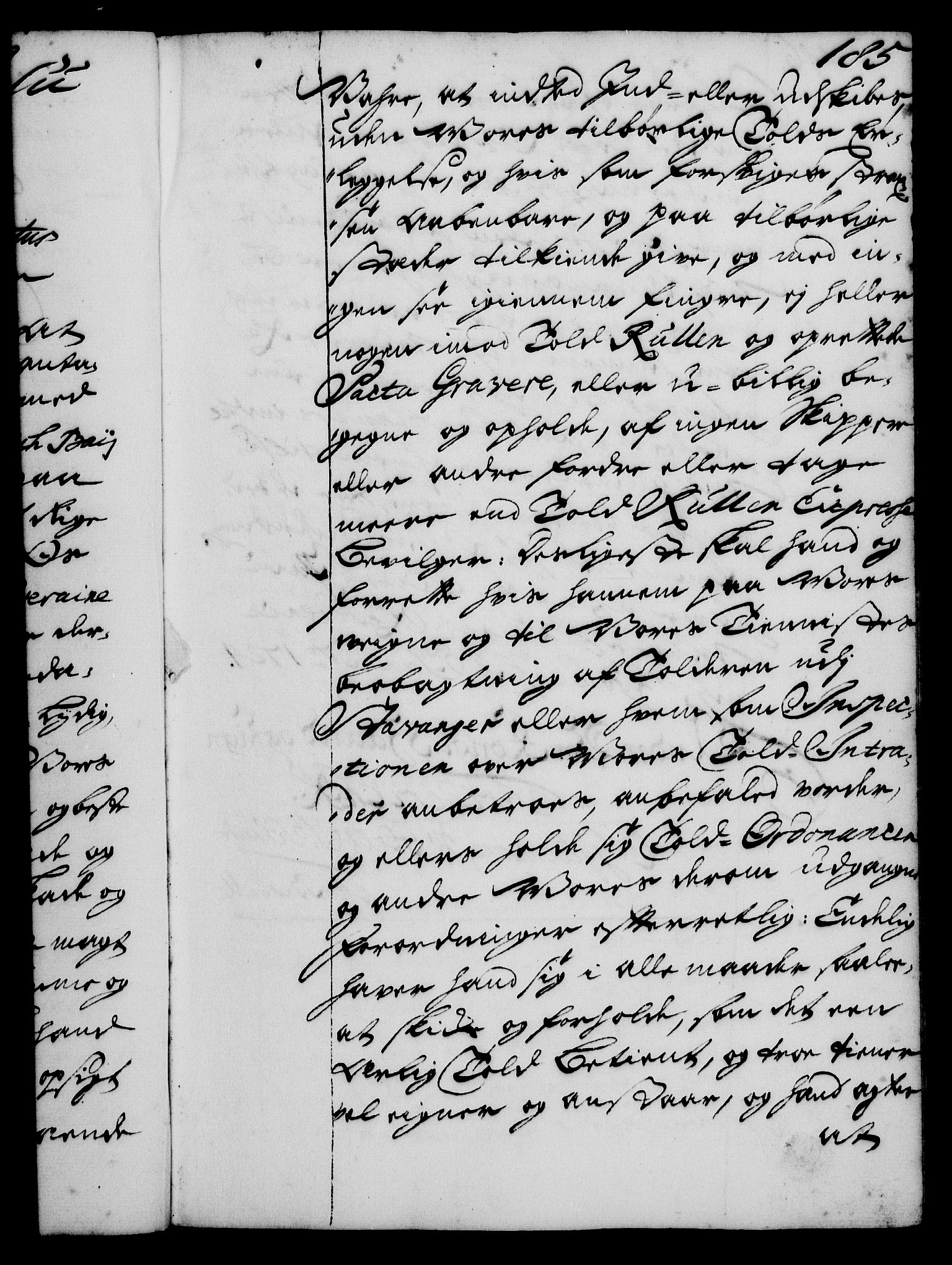 Rentekammeret, Kammerkanselliet, RA/EA-3111/G/Gg/Gge/L0001: Norsk bestallingsprotokoll med register (merket RK 53.25), 1720-1730, p. 185