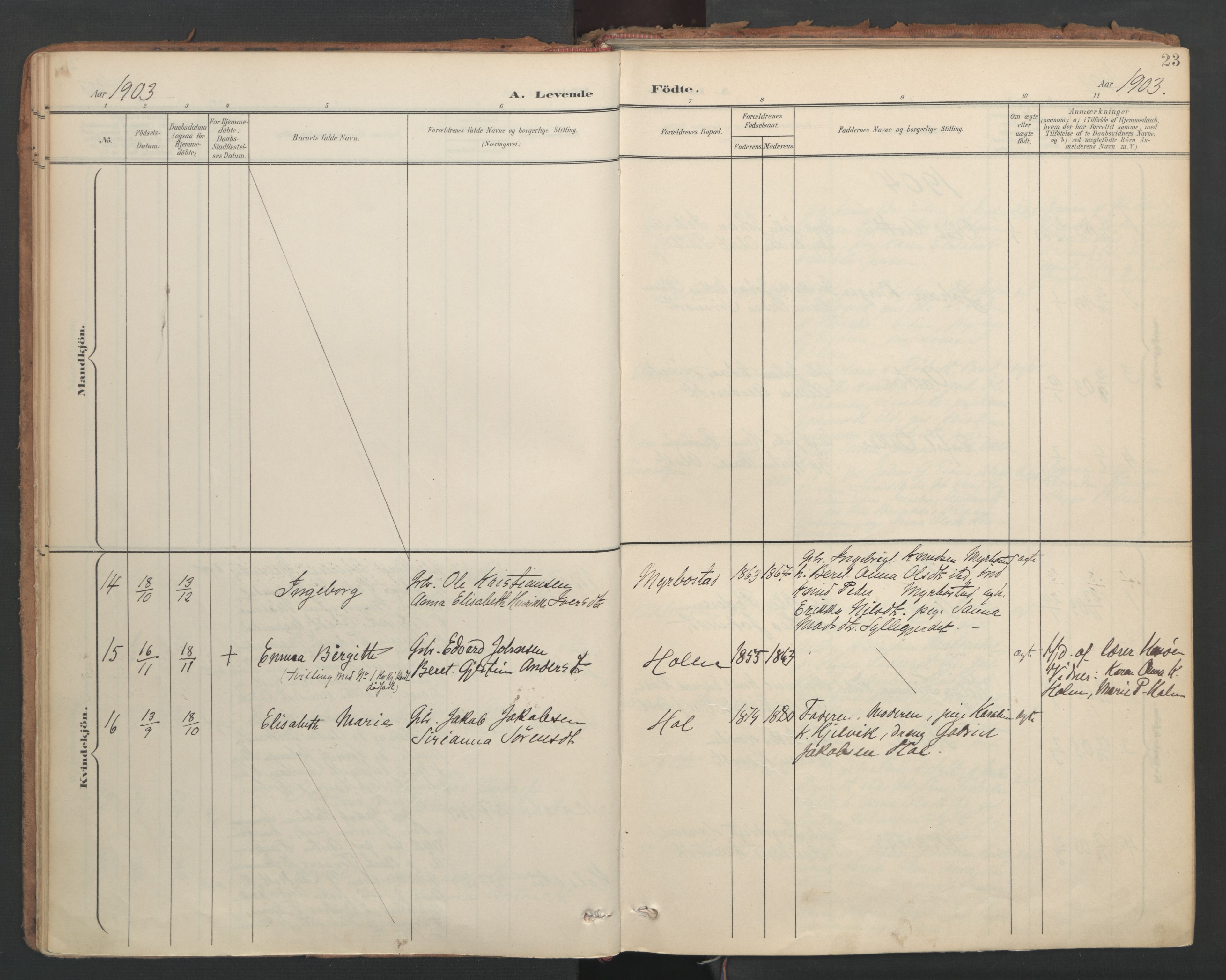 Ministerialprotokoller, klokkerbøker og fødselsregistre - Møre og Romsdal, SAT/A-1454/564/L0741: Parish register (official) no. 564A02, 1900-1976, p. 23