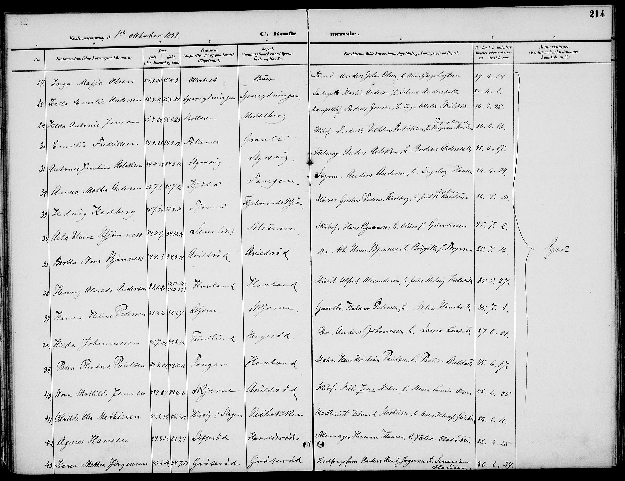 Nøtterøy kirkebøker, AV/SAKO-A-354/F/Fa/L0009: Parish register (official) no. I 9, 1894-1907, p. 214