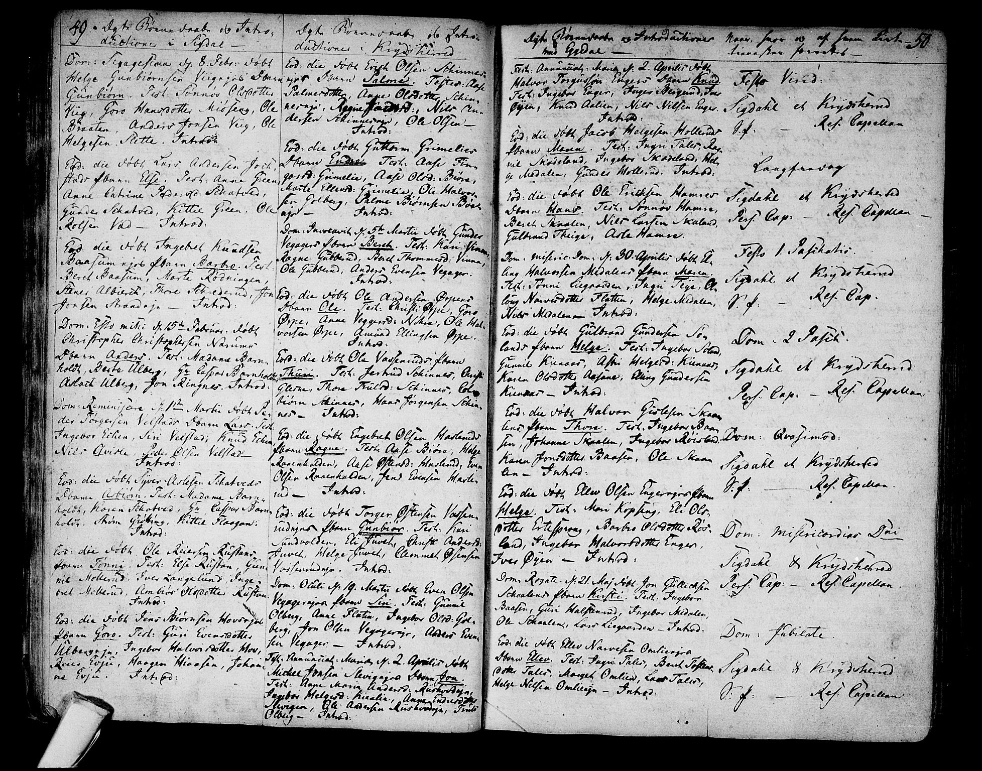 Sigdal kirkebøker, AV/SAKO-A-245/F/Fa/L0003: Parish register (official) no. I 3, 1793-1811, p. 49-50