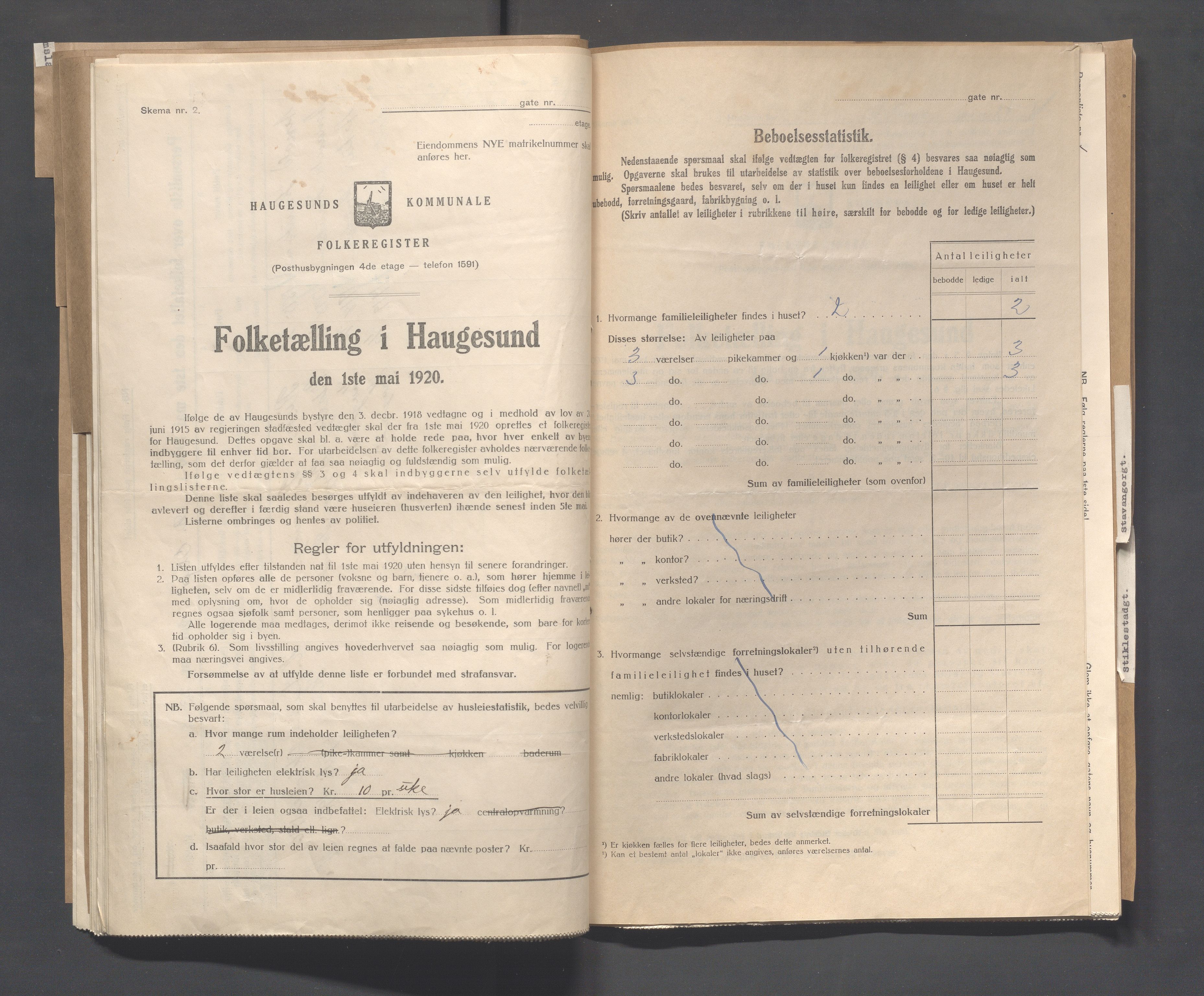 IKAR, Local census 1.5.1920 for Haugesund, 1920, p. 4072