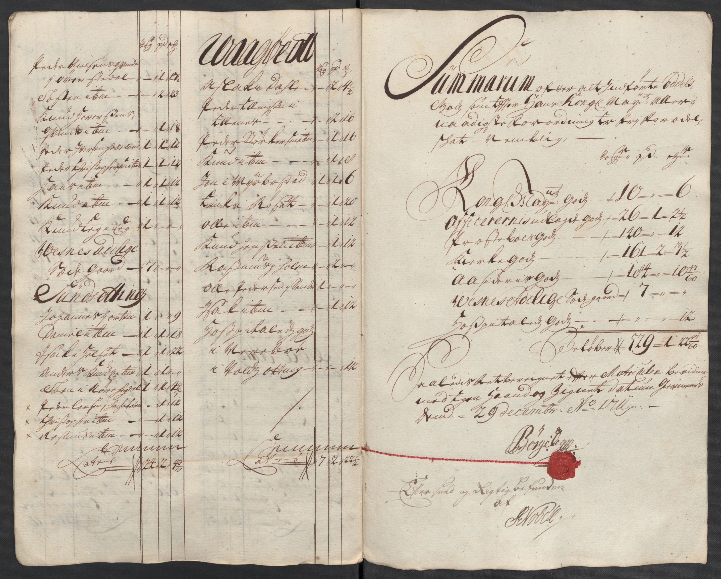 Rentekammeret inntil 1814, Reviderte regnskaper, Fogderegnskap, AV/RA-EA-4092/R55/L3660: Fogderegnskap Romsdal, 1711, p. 420