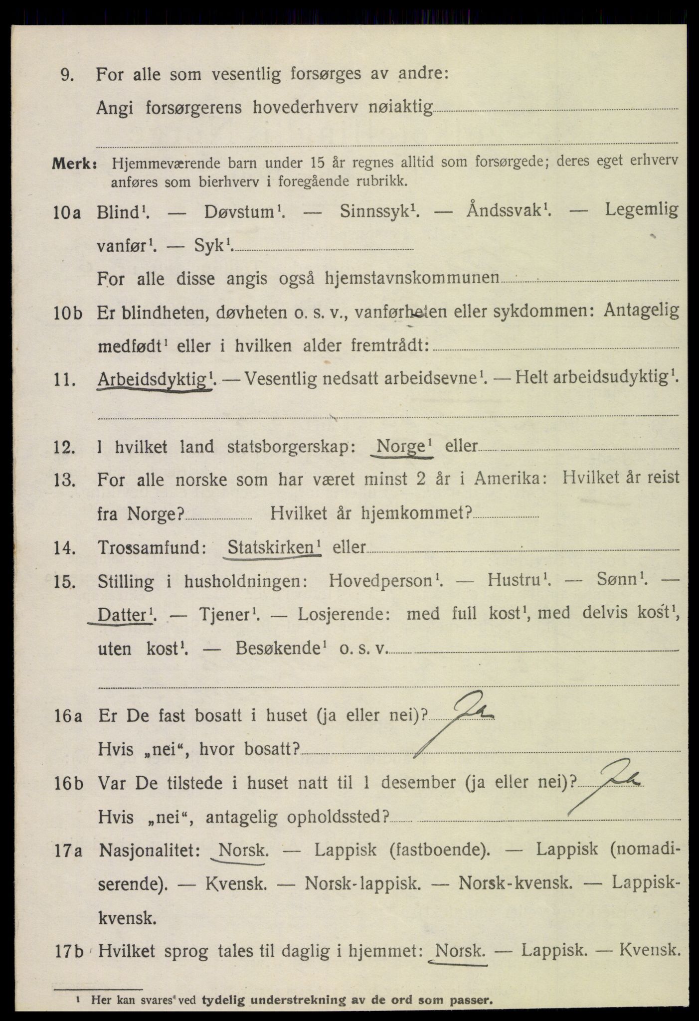 SAT, 1920 census for Vefsn, 1920, p. 4684