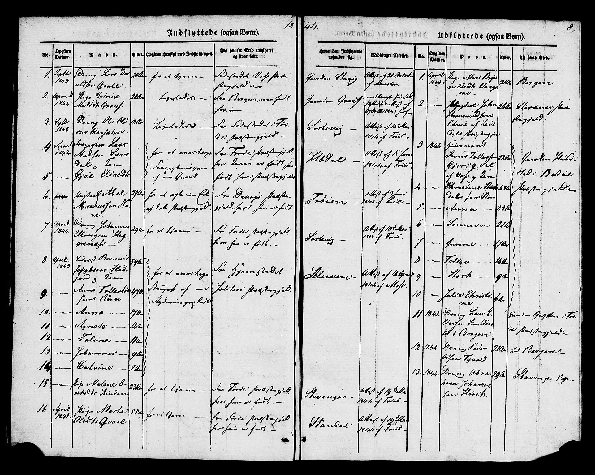 Kinn sokneprestembete, AV/SAB-A-80801/H/Haa/Haaa/L0014: Parish register (official) no. A 14, 1841-1859, p. 8