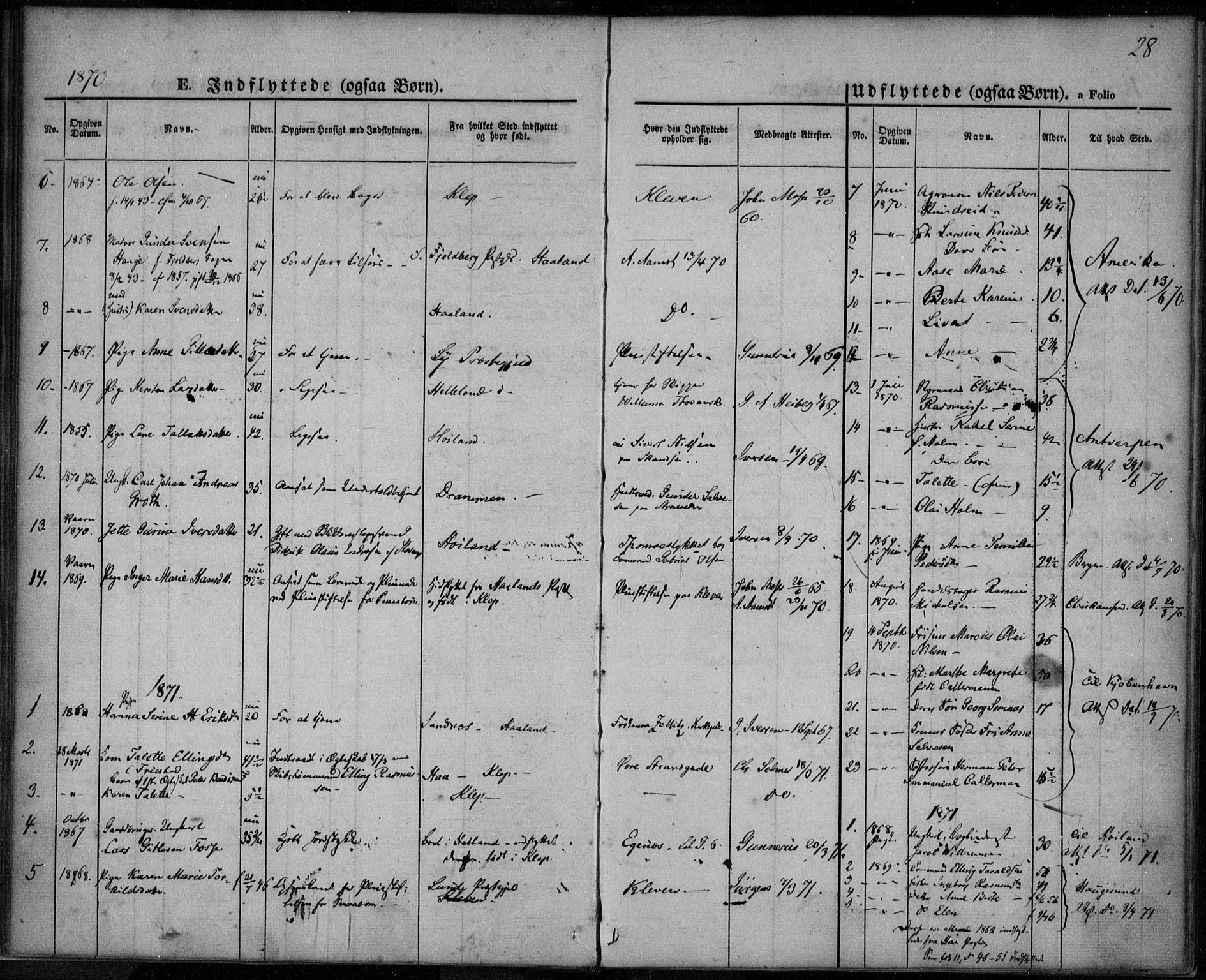 Domkirken sokneprestkontor, SAST/A-101812/001/30/30BA/L0021: Parish register (official) no. A 20, 1860-1877, p. 28