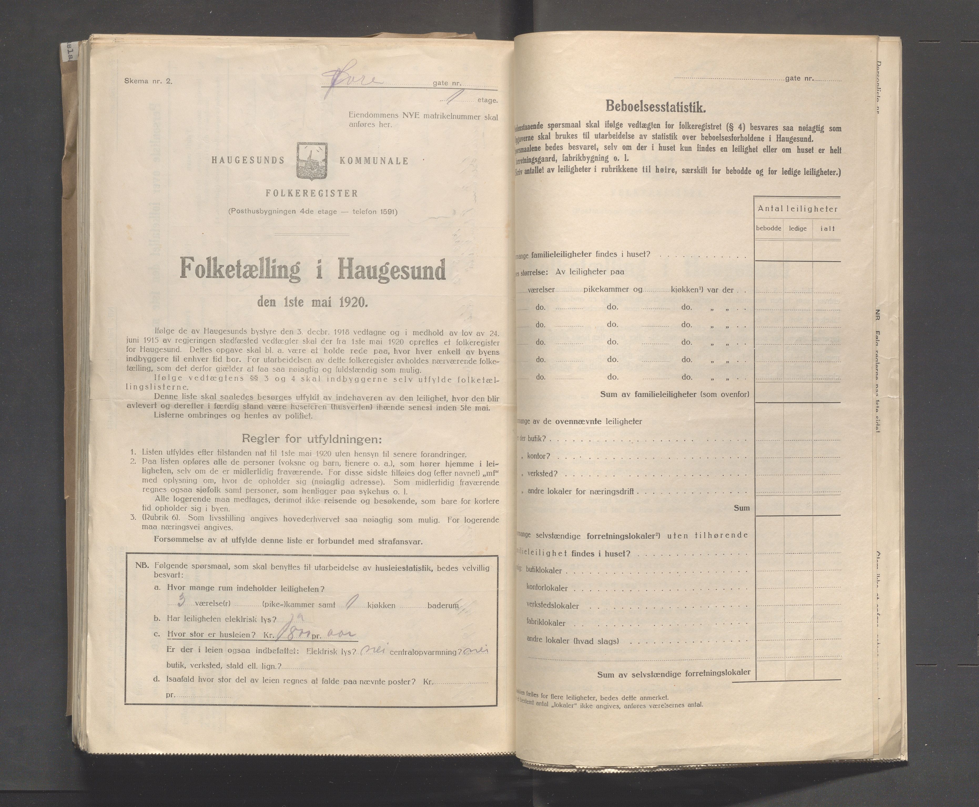 IKAR, Local census 1.5.1920 for Haugesund, 1920, p. 5596