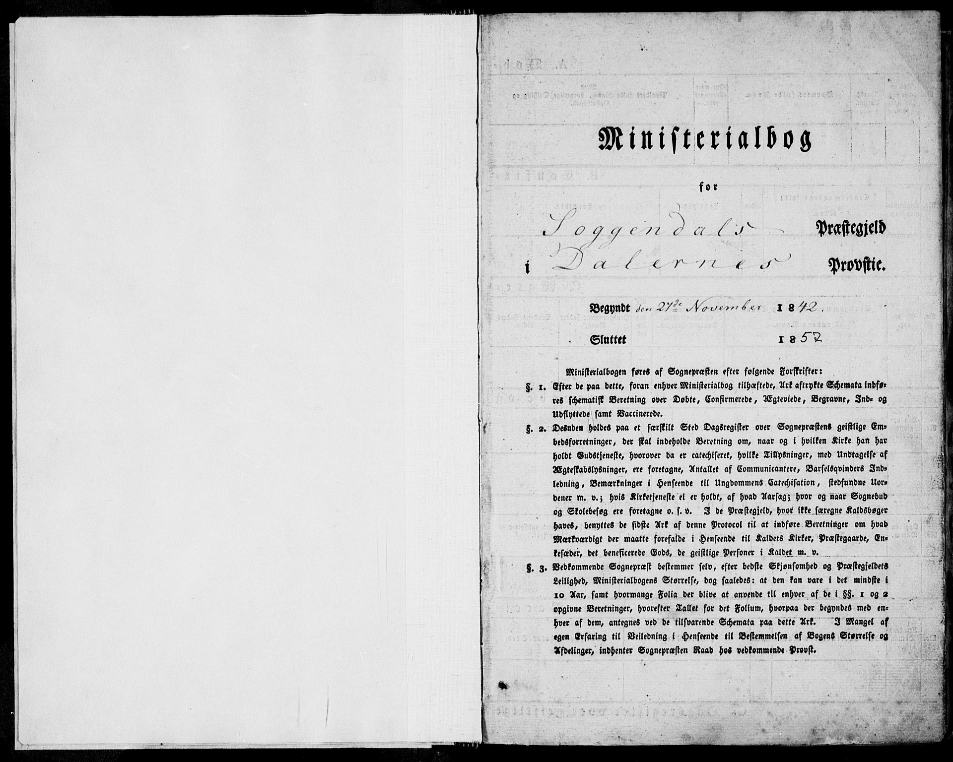 Sokndal sokneprestkontor, SAST/A-101808: Parish register (official) no. A 8.1, 1842-1857