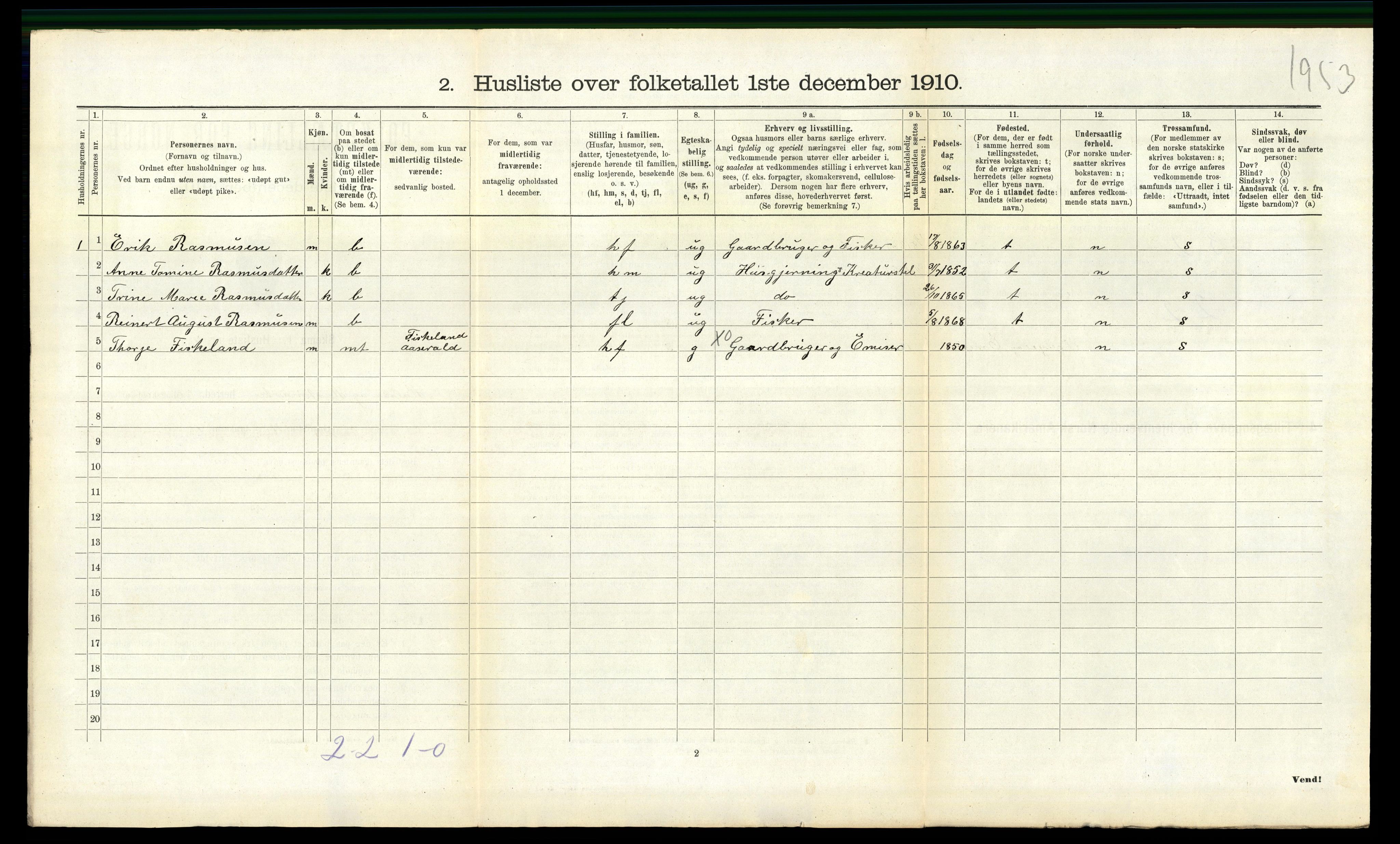 RA, 1910 census for Halse og Harkmark, 1910, p. 1349