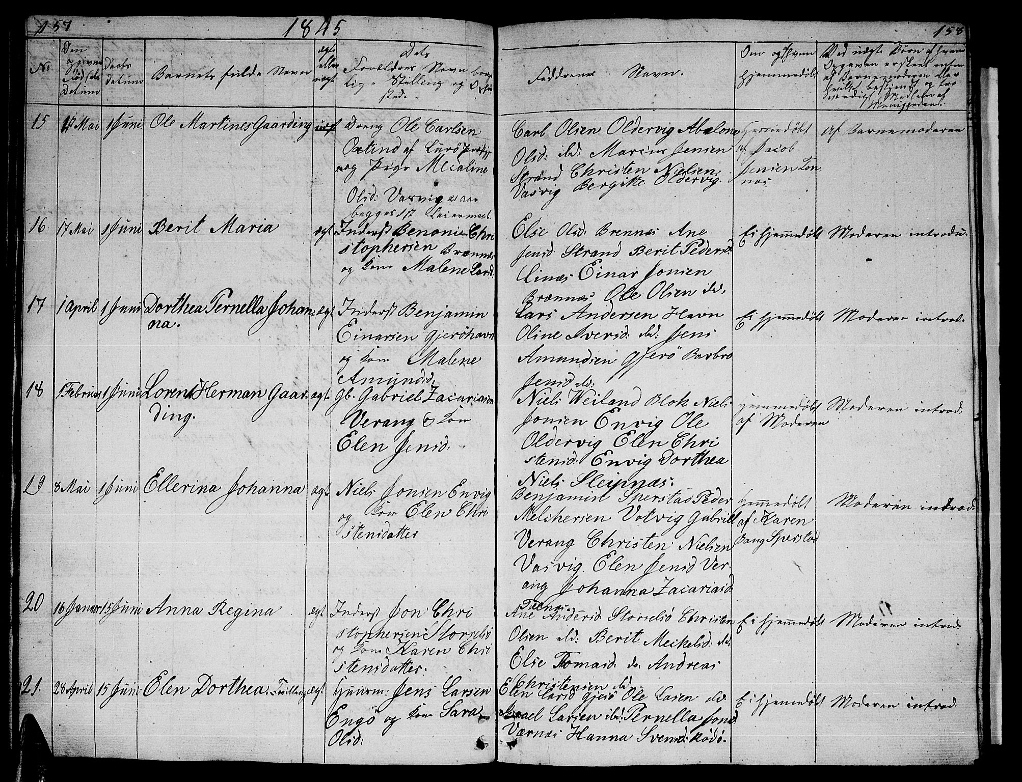 Ministerialprotokoller, klokkerbøker og fødselsregistre - Nordland, AV/SAT-A-1459/841/L0618: Parish register (copy) no. 841C02, 1833-1855, p. 157-158