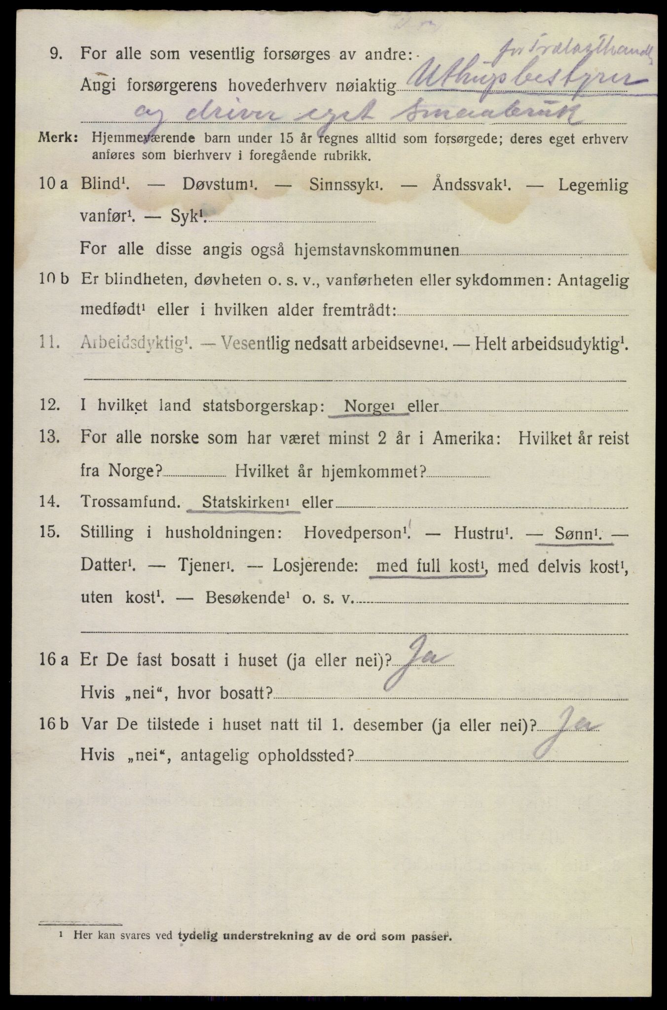 SAKO, 1920 census for Hovin, 1920, p. 1334