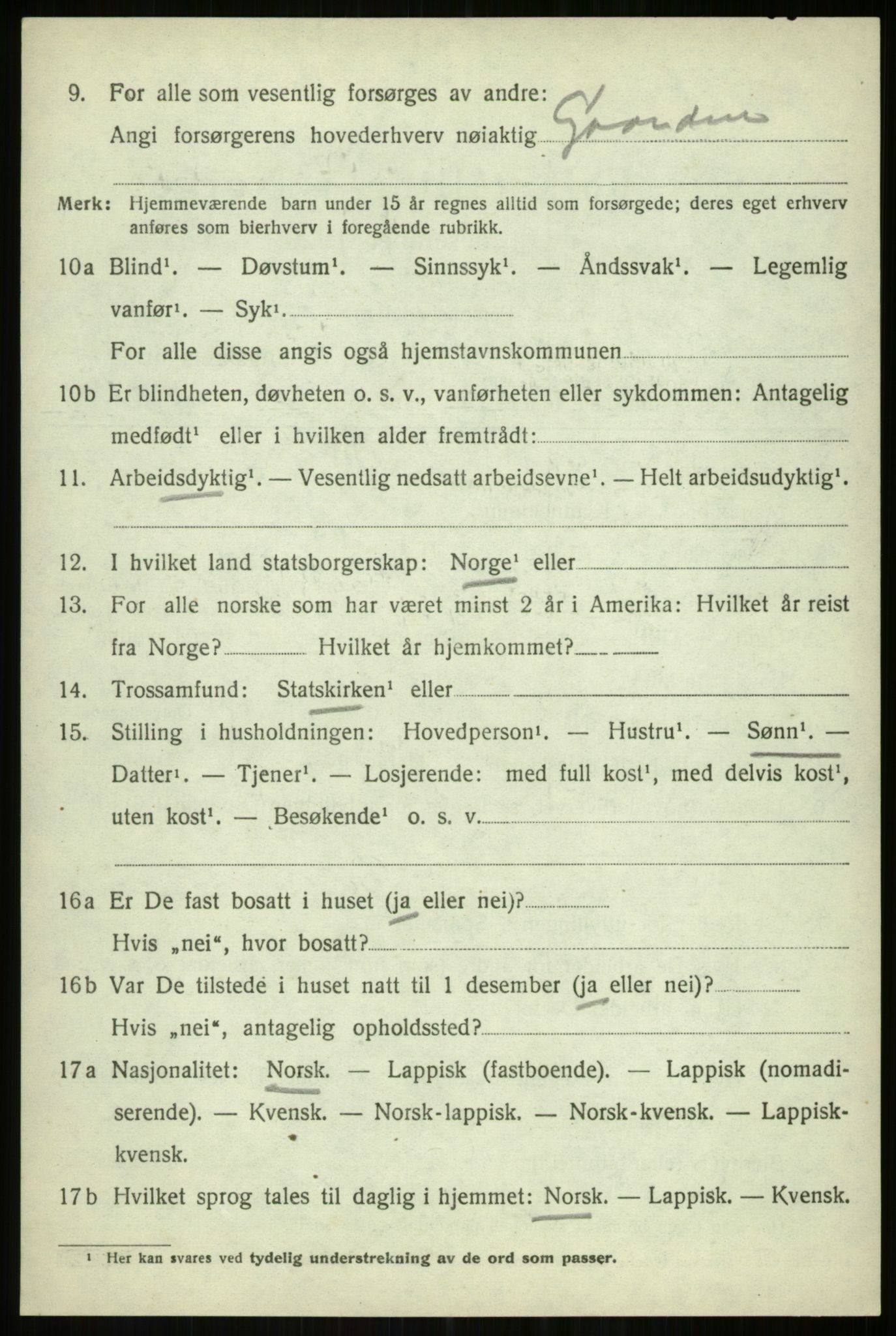 SATØ, 1920 census for Balsfjord, 1920, p. 7456