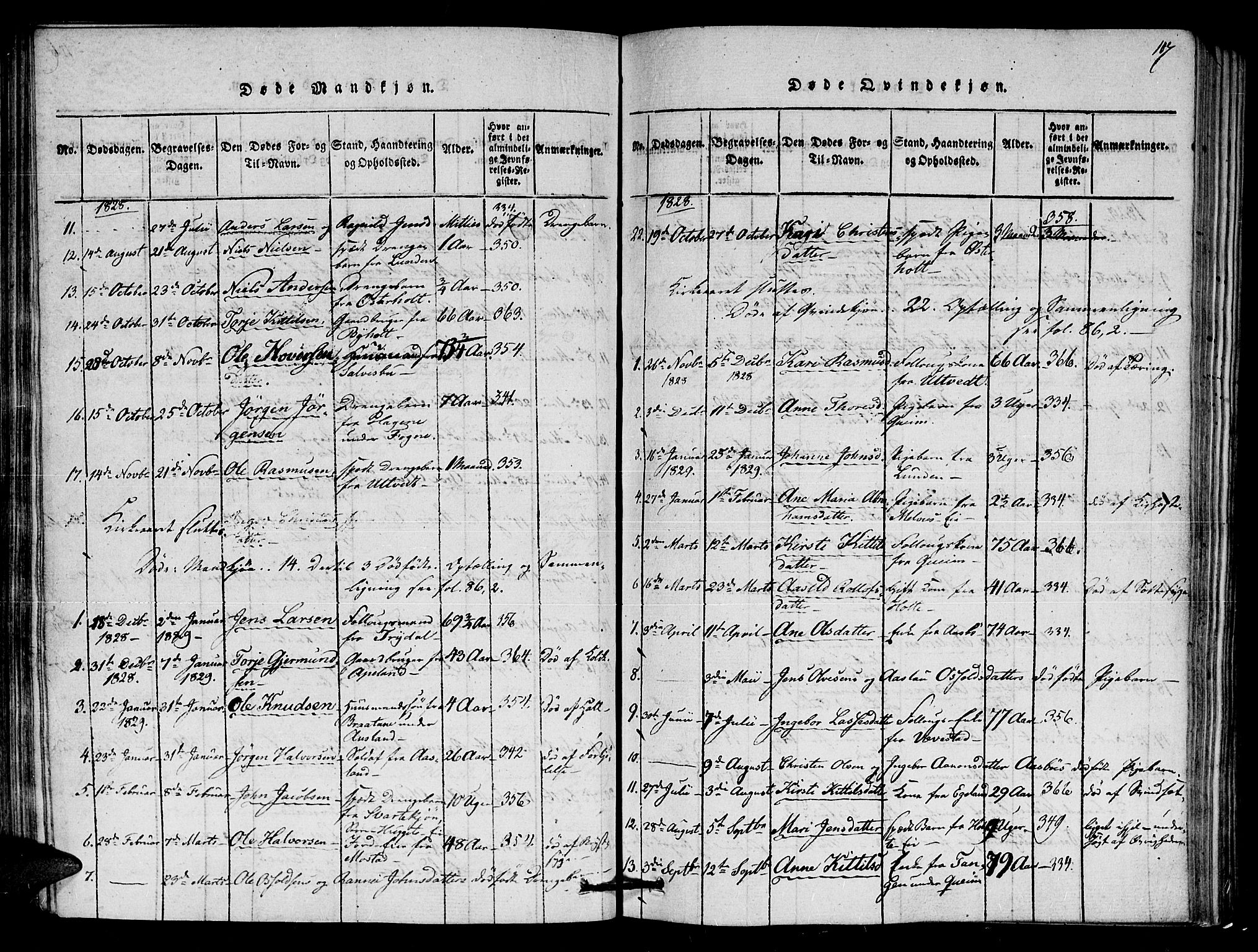 Gjerstad sokneprestkontor, AV/SAK-1111-0014/F/Fa/Faa/L0004: Parish register (official) no. A 4, 1816-1829, p. 107