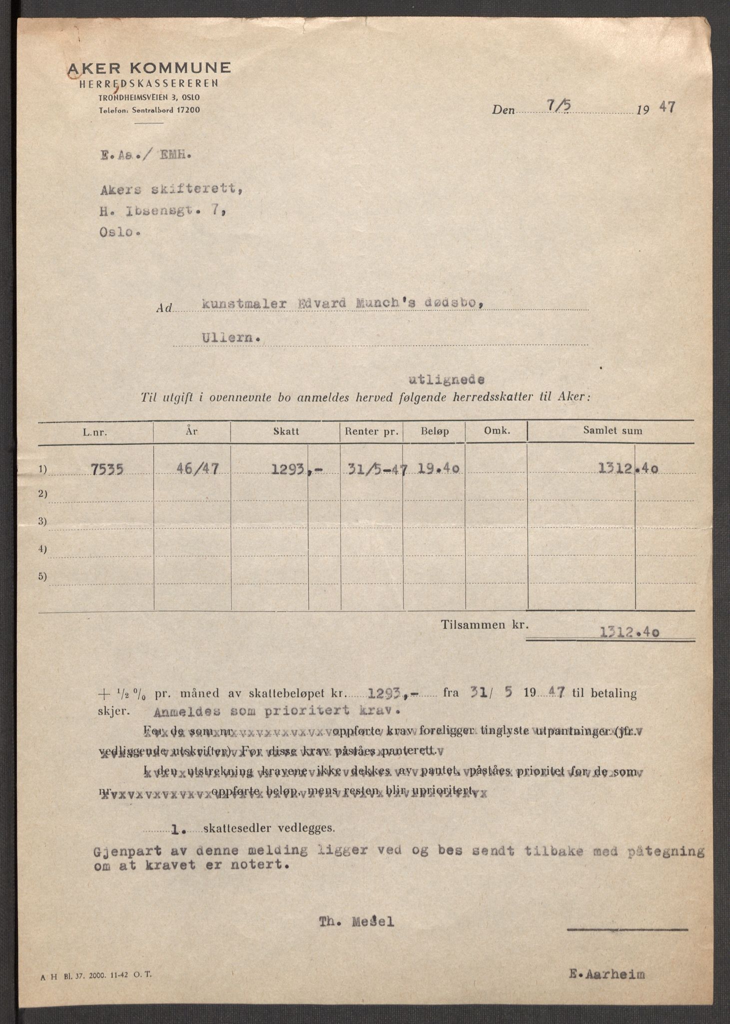 Oslo skifterett, SAO/A-10383/I/Id/L0005: Bomapper (sluttede bo), 1948, p. 131