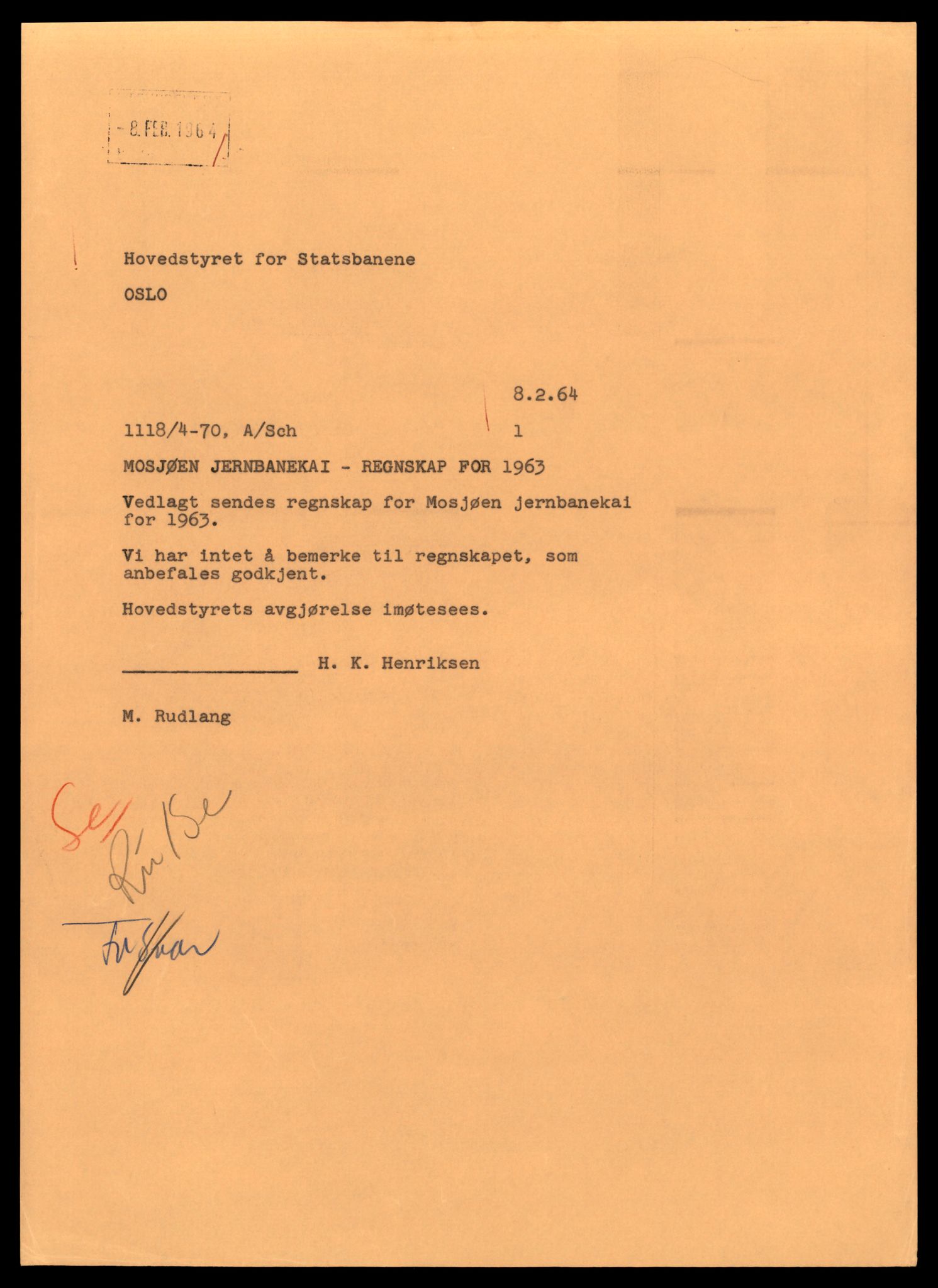 Norges statsbaner (NSB) - Trondheim distrikt, AV/SAT-A-6436/0002/Dd/L0817: --, 1953-1980, p. 477